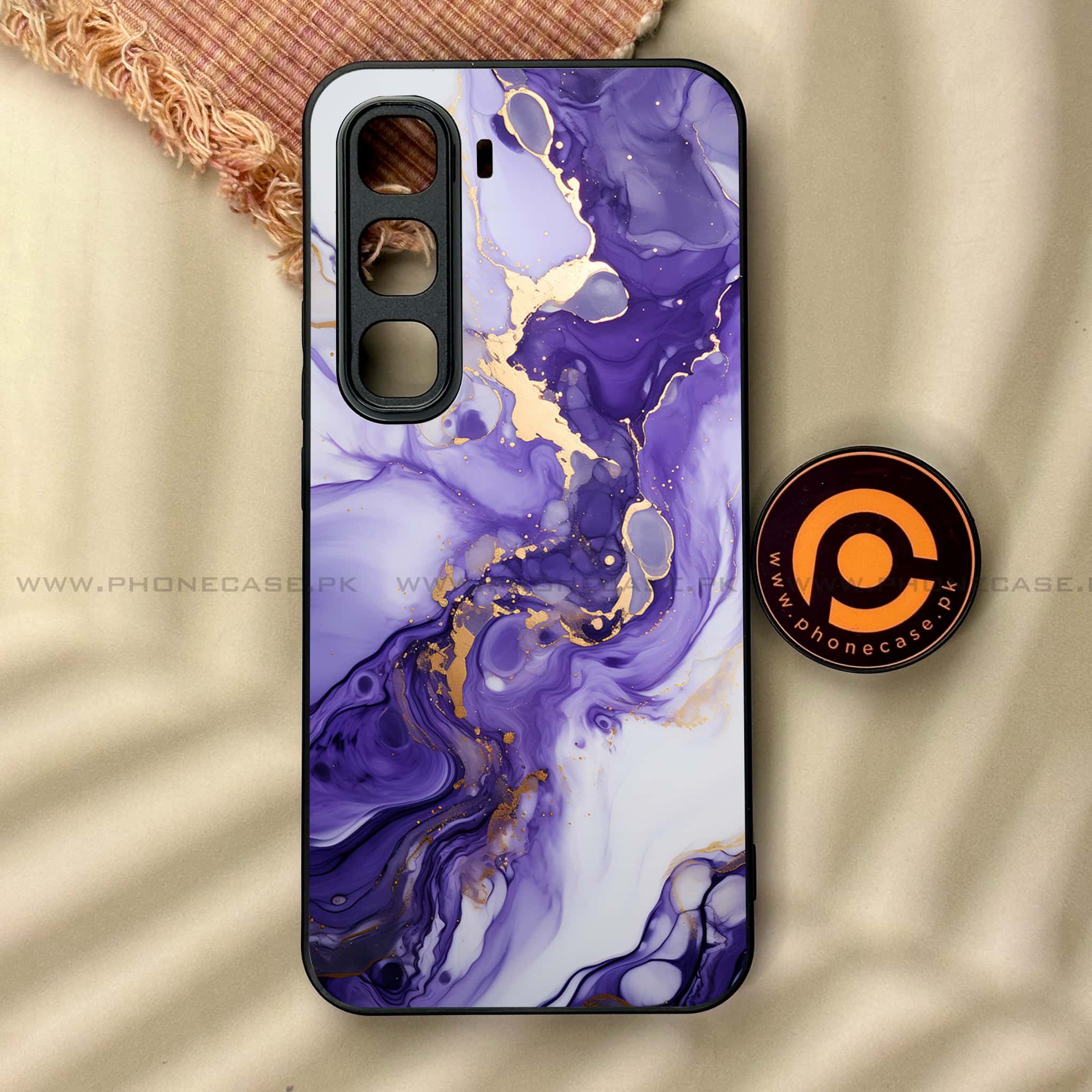 Infinix Hot 60 Pro - Liquid Marble 2.0 Series - Premium Metal Printed soft Bumper shock Proof Case