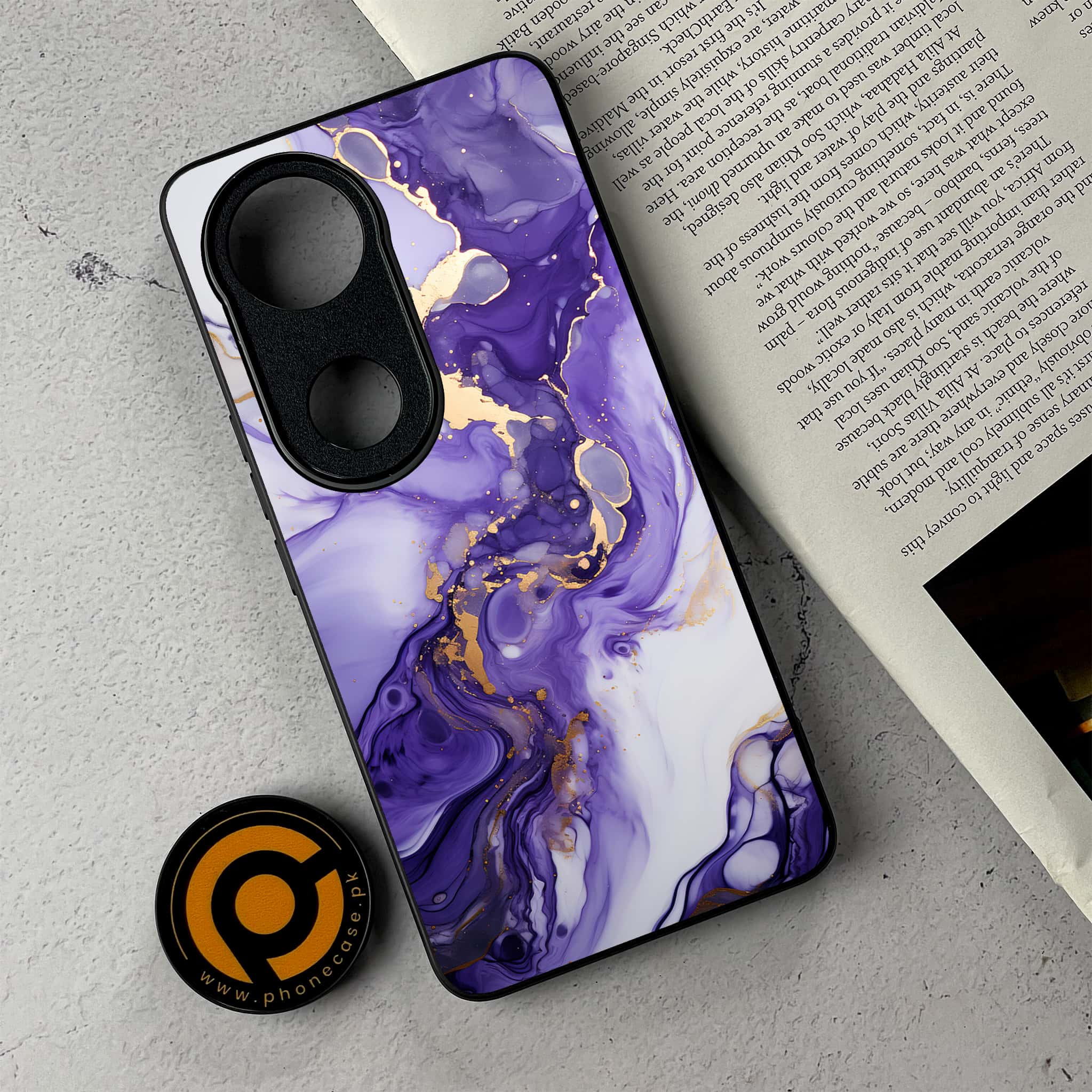 Vivo V50 -  Liquid Marble 2.0 Series - Premium Metal Printed Soft Bumper Shockproof Case