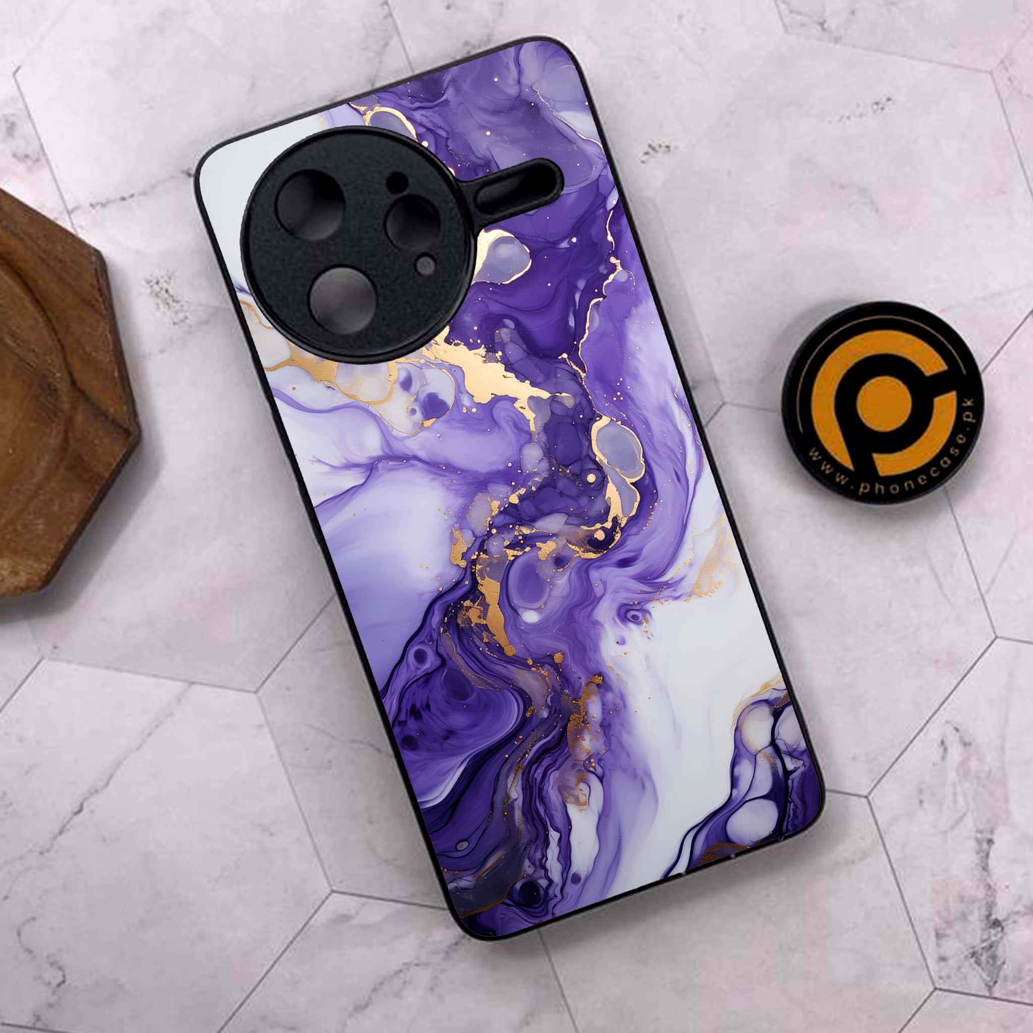Xiaomi Poco F7 Ultra 5G - Liquid Marble 2.0 Series - Premium Metal Printed soft Bumper shock Proof Case