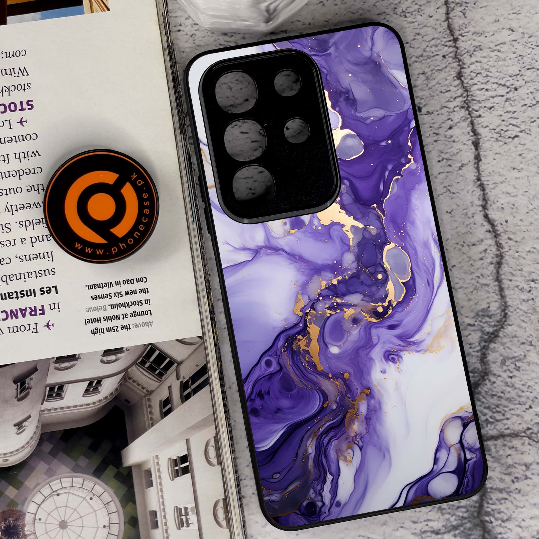 Vivo Y29 4G - Liquid Marble 2.0 Series - Premium Metal Printed soft Bumper Shock Proof Case