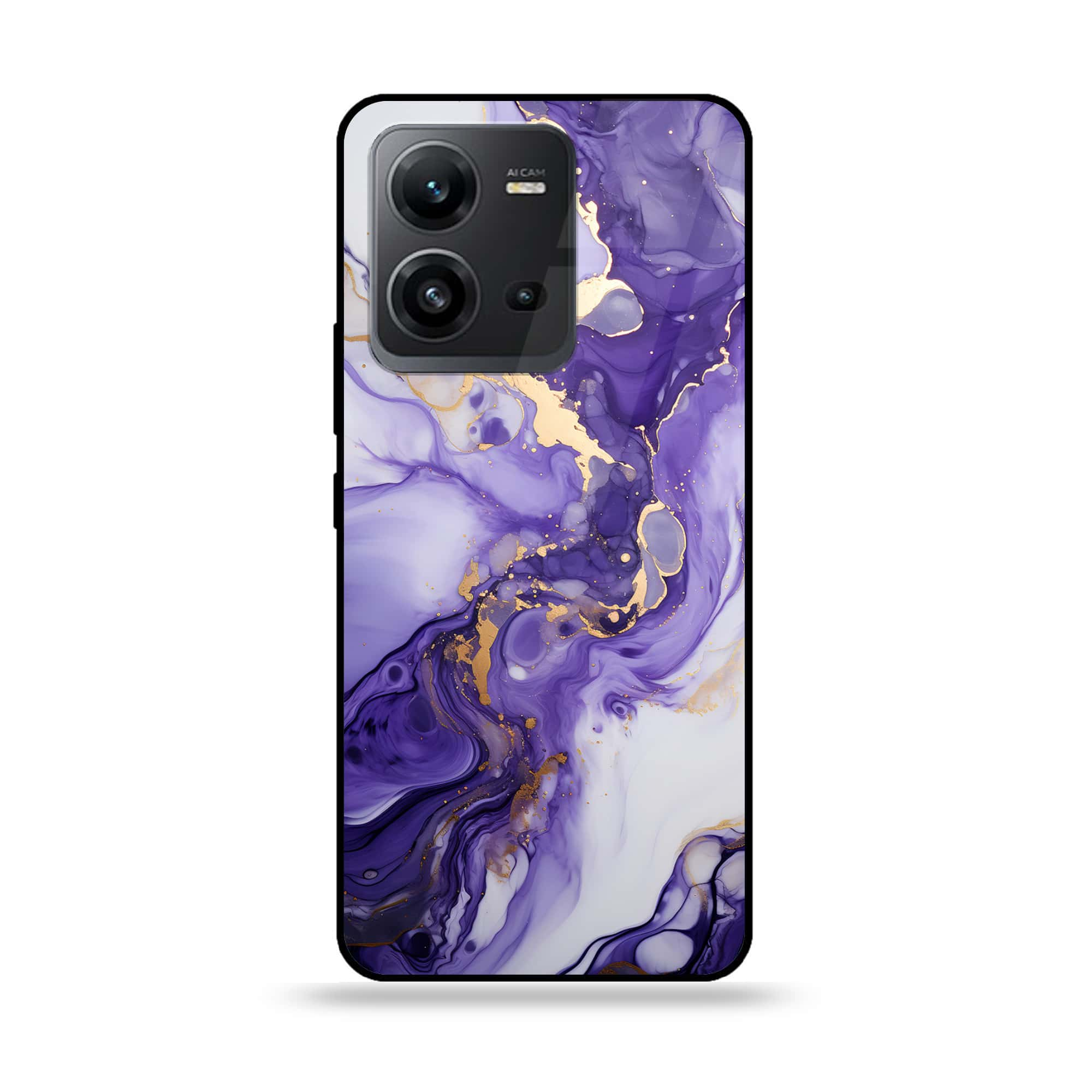 Vivo V25e  - Liquid Marble 2.0 Series - Premium Printed Glass soft Bumper shock Proof Case