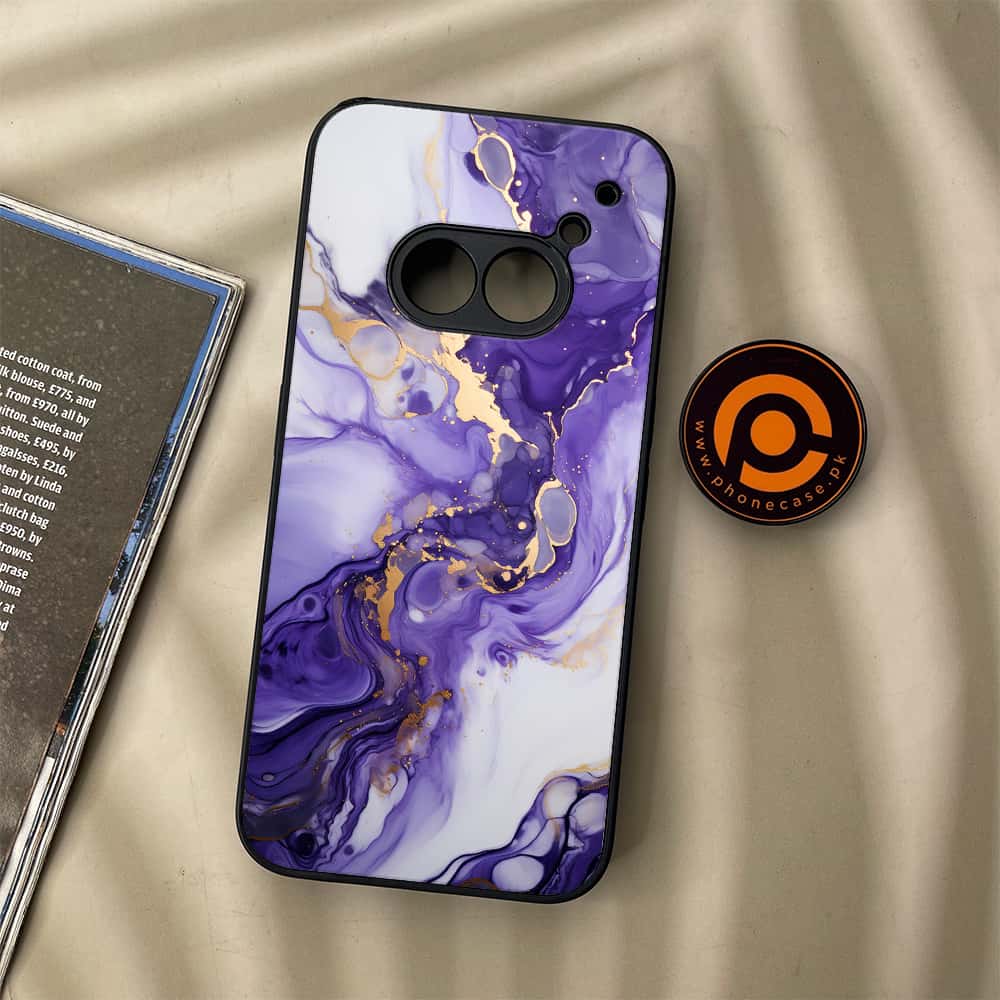 Nothing Phone (2a) - Liquid Marble 2.0 Series - Premium Metal Printed soft Bumper Shock Proof Case