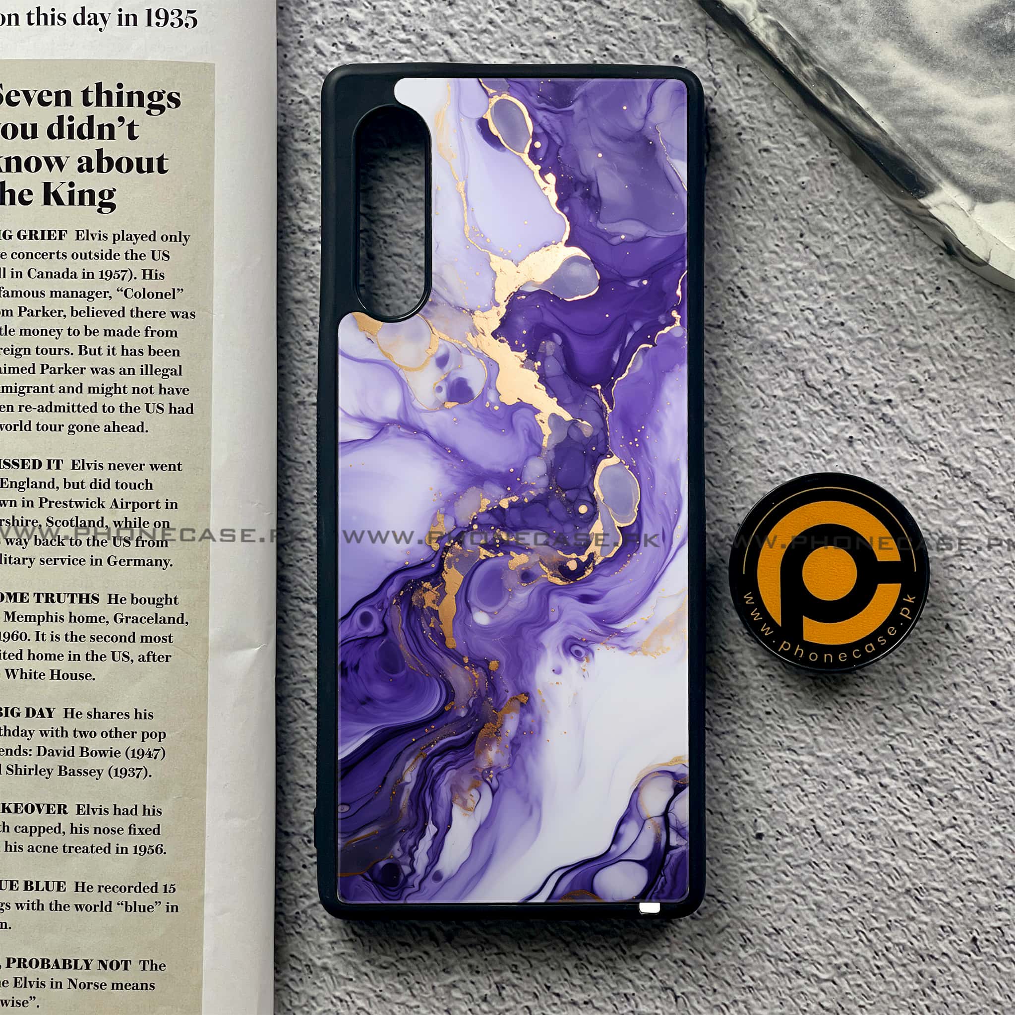 LG Velvet - Liquid Marble 2.0 Series - Premium Printed Glass soft Bumper shock Proof Case