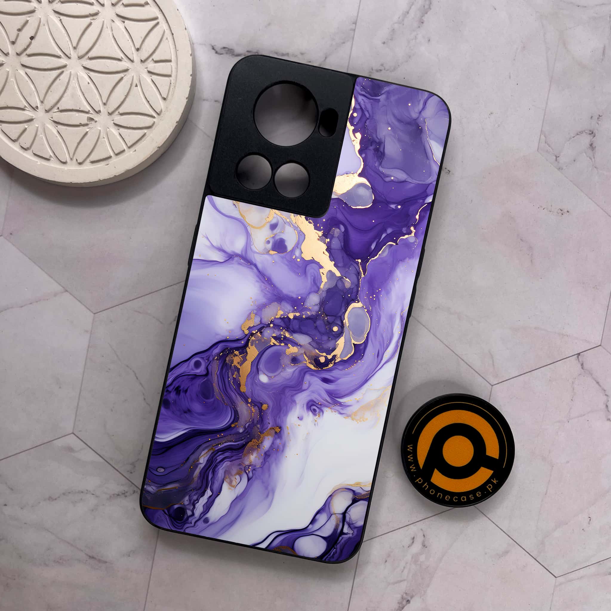 OnePlus 10R -    Liquid Marble 2.0 Series  -  Premium Metal Printed soft Bumper shock Proof Case