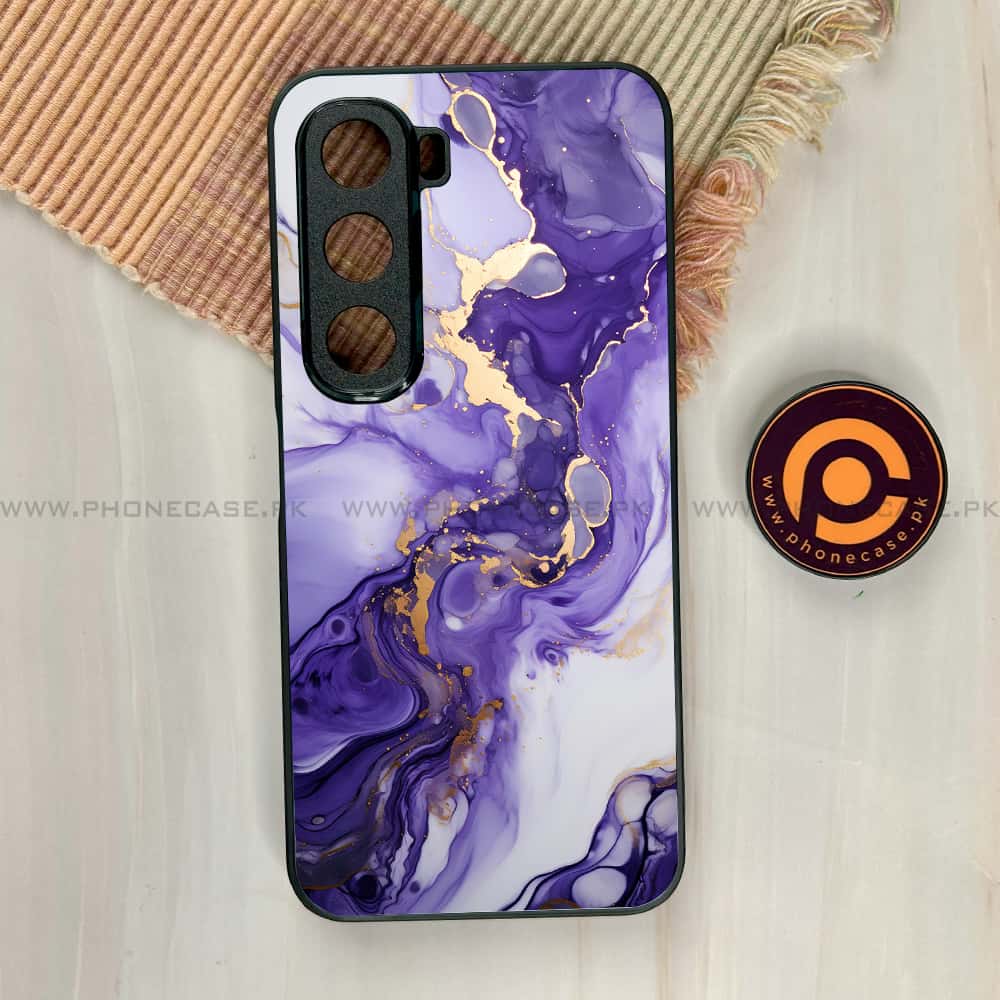 Infinix Hot 60i - Liquid Marble 2.0 Series - Premium Metal Printed soft Bumper shock Proof Case