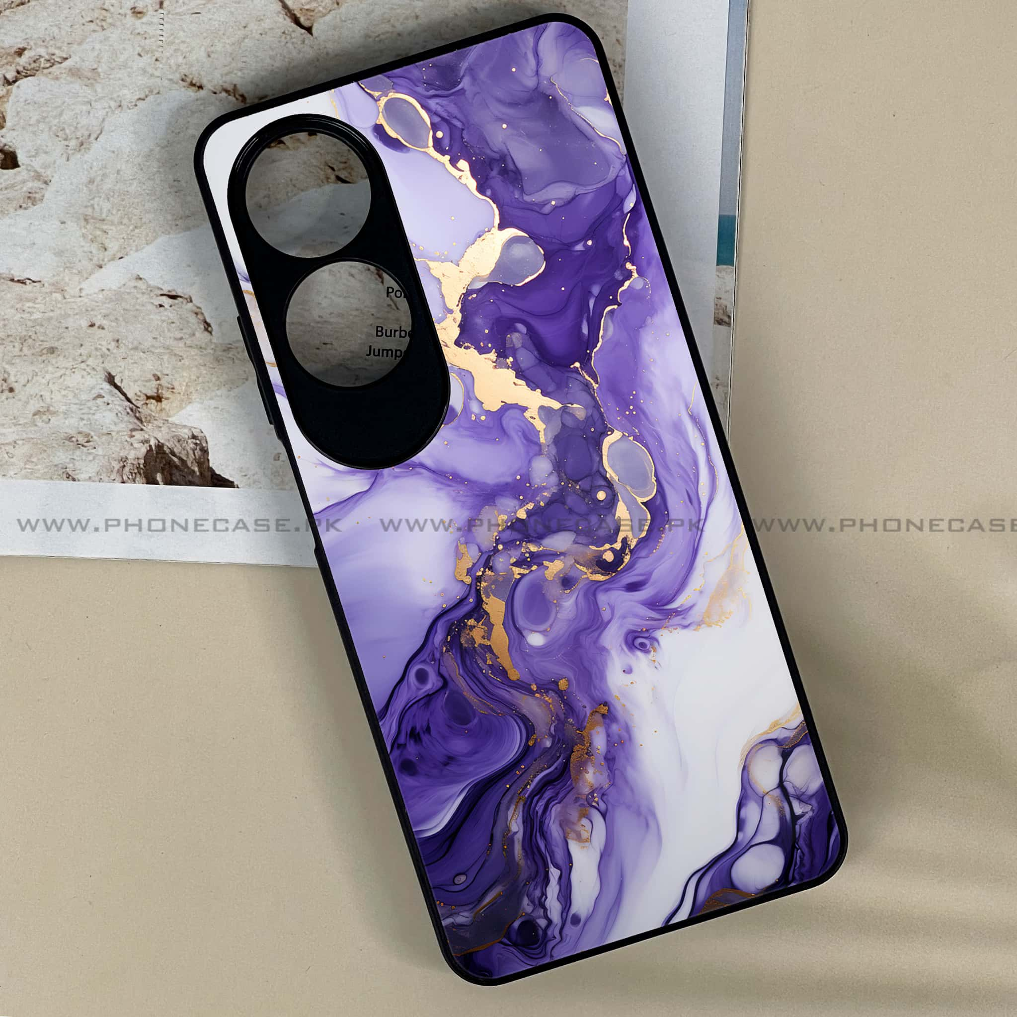 Oppo A60 - Liquid Marble 2.0 Series - Premium Printed Metal soft Bumper shock Proof Case