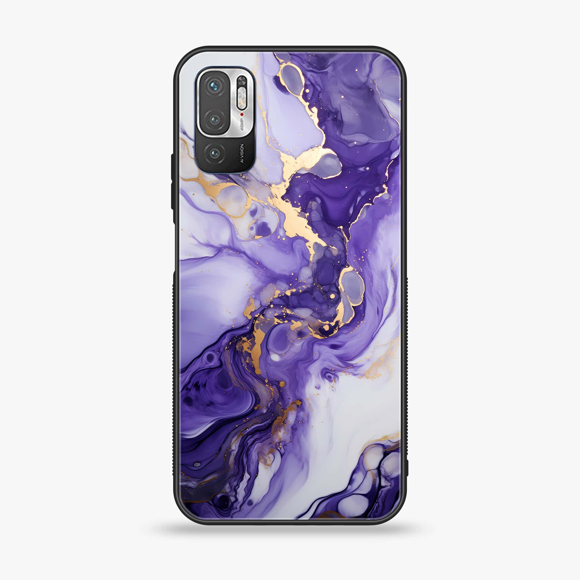 Xiaomi Redmi Note 10 5G - Liquid Marble 2.0 Series - Premium Printed Glass soft Bumper shock Proof Case