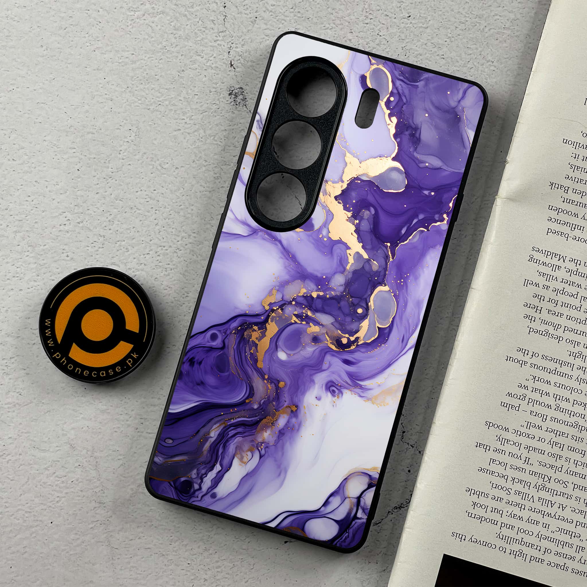 Tecno Camon 40 Pro - Liquid Marble 2.0 Series - Premium Metal Printed Soft Bumper Shockproof Case