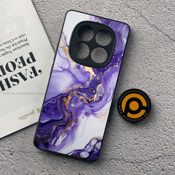 Redmi Note 14 Pro - Liquid Marble 2.0 Design 2  - Premium Printed Glass soft Bumper shock Proof Case
