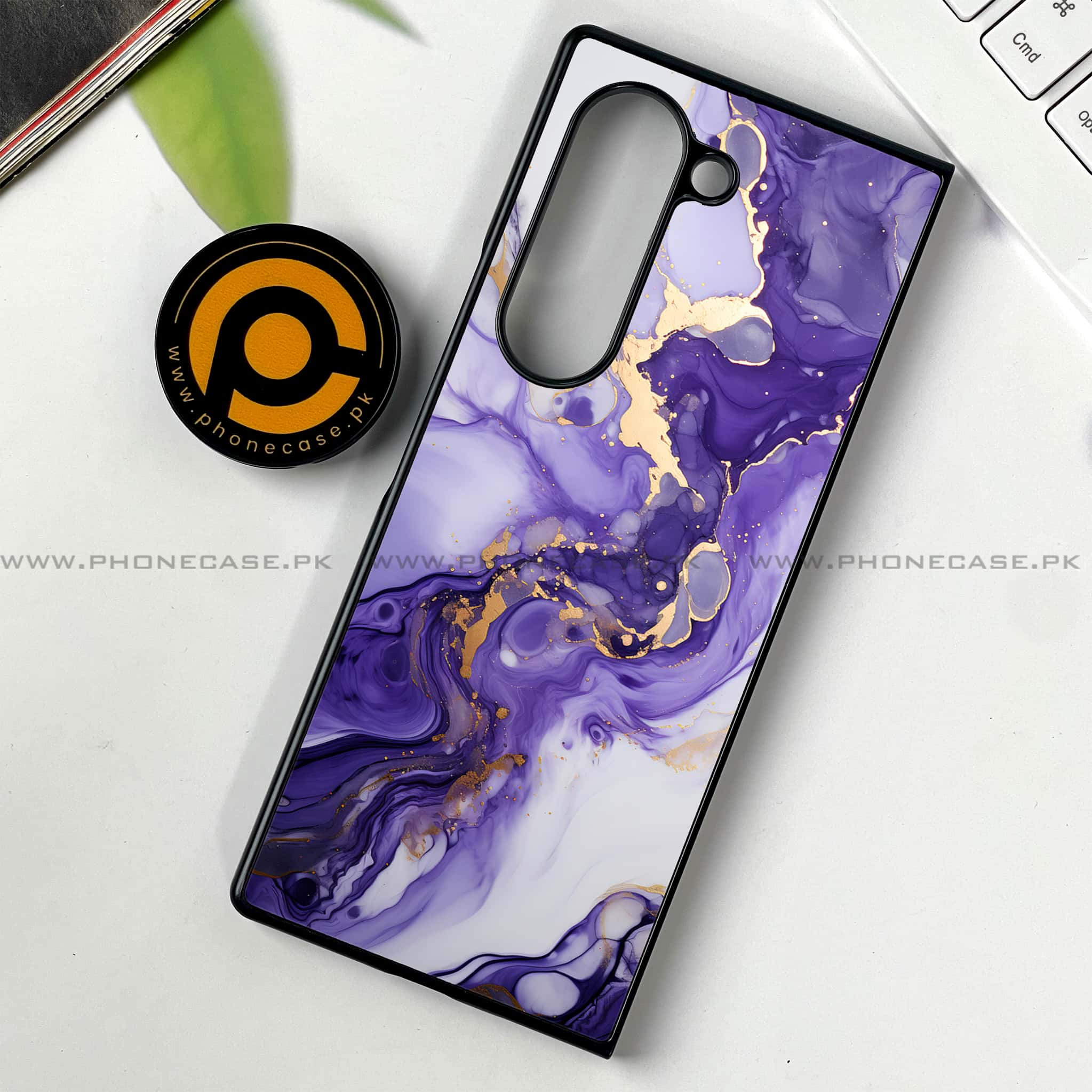 Samsung Galaxy Z Fold 6 - Liquid Marble 2.0 Series - Premium Printed Metal soft Bumper shock Proof Case