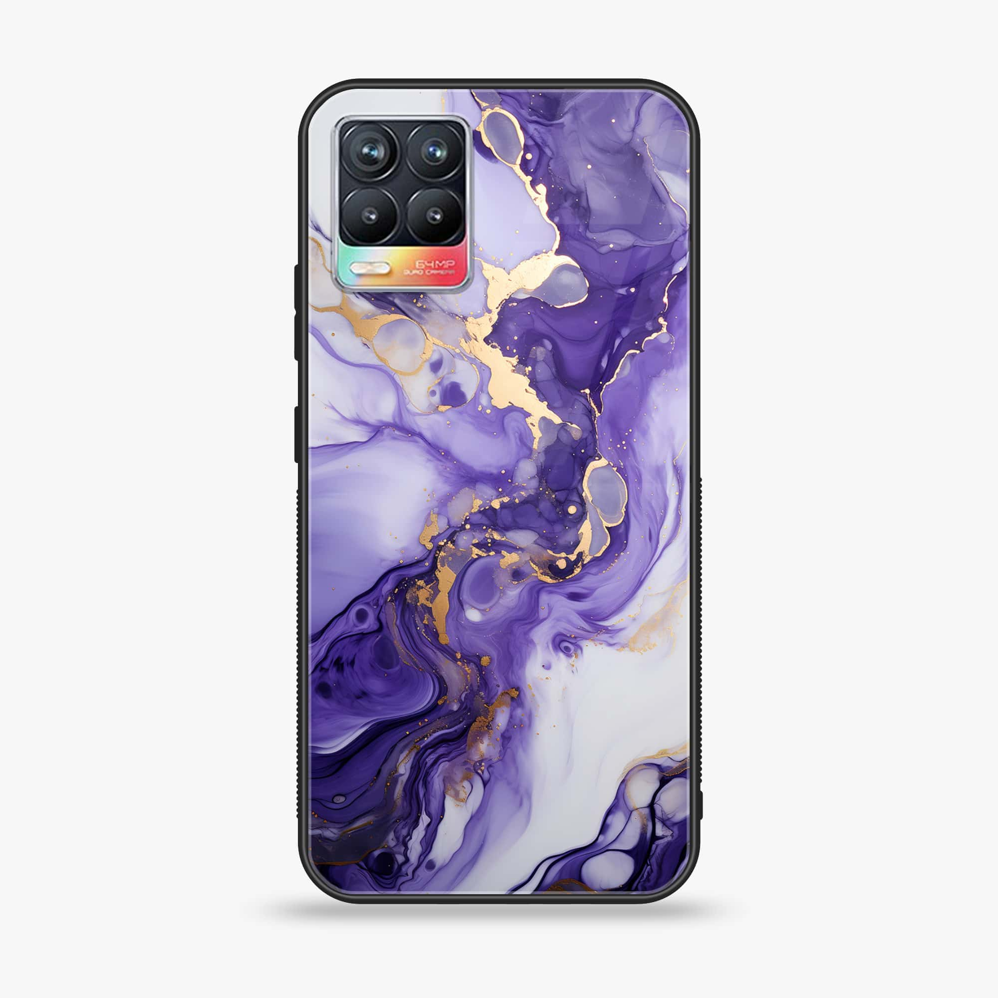 Realme 8 Pro - Liquid Marble 2.0 Series - Premium Printed Glass soft Bumper shock Proof Case