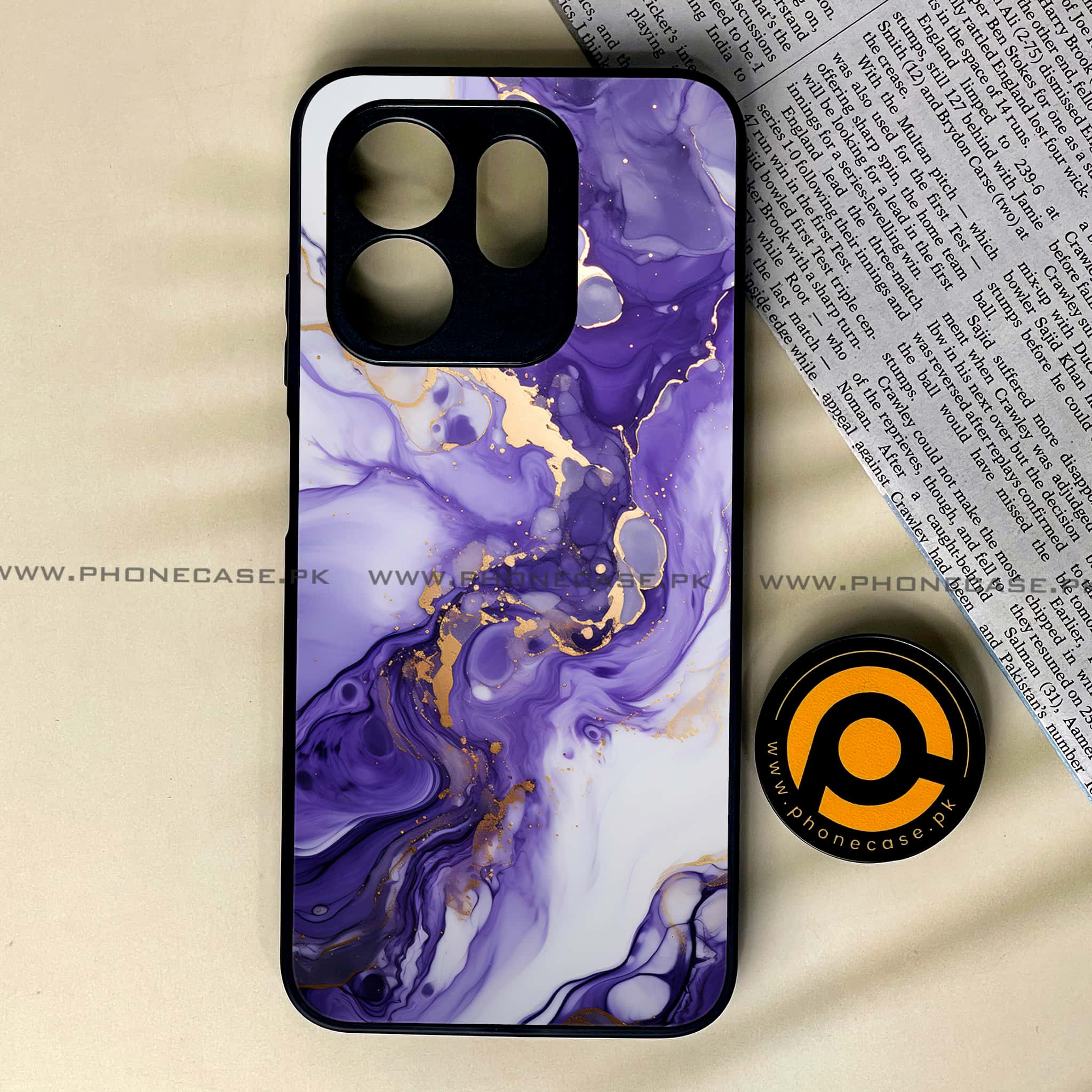 Infinix Hot 50i - Liquid Marble 2.0 Series - Premium Metal Printed soft Bumper shock Proof Case
