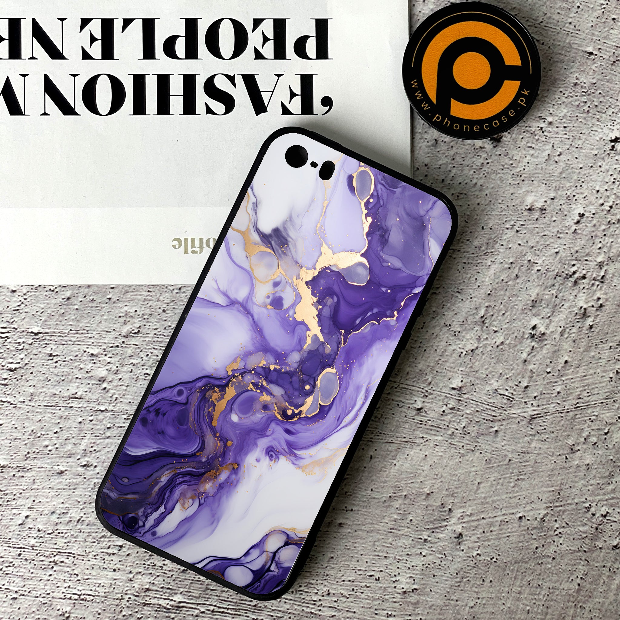 iPhone 5/5c/5s - Liquid Marble 2.0 Series - Premium Printed Glass soft Bumper shock Proof Case