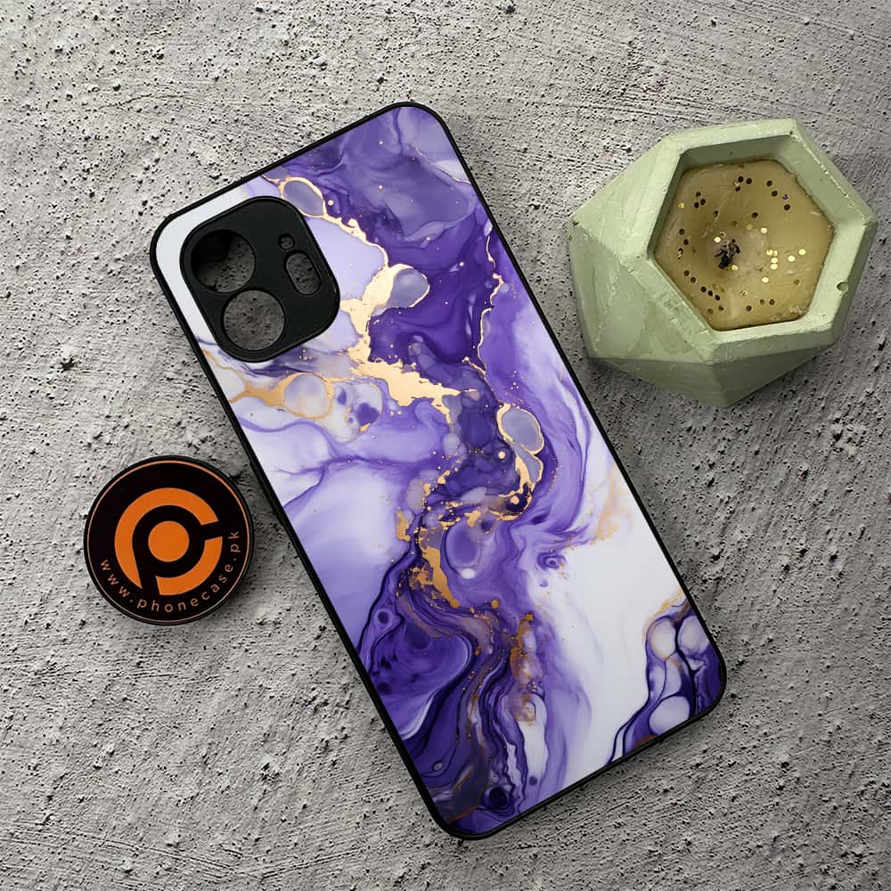 Nothing Phone 2 - Liquid Marble 2.0 Series - Premium Metal  Printed soft Bumper shock Proof Case