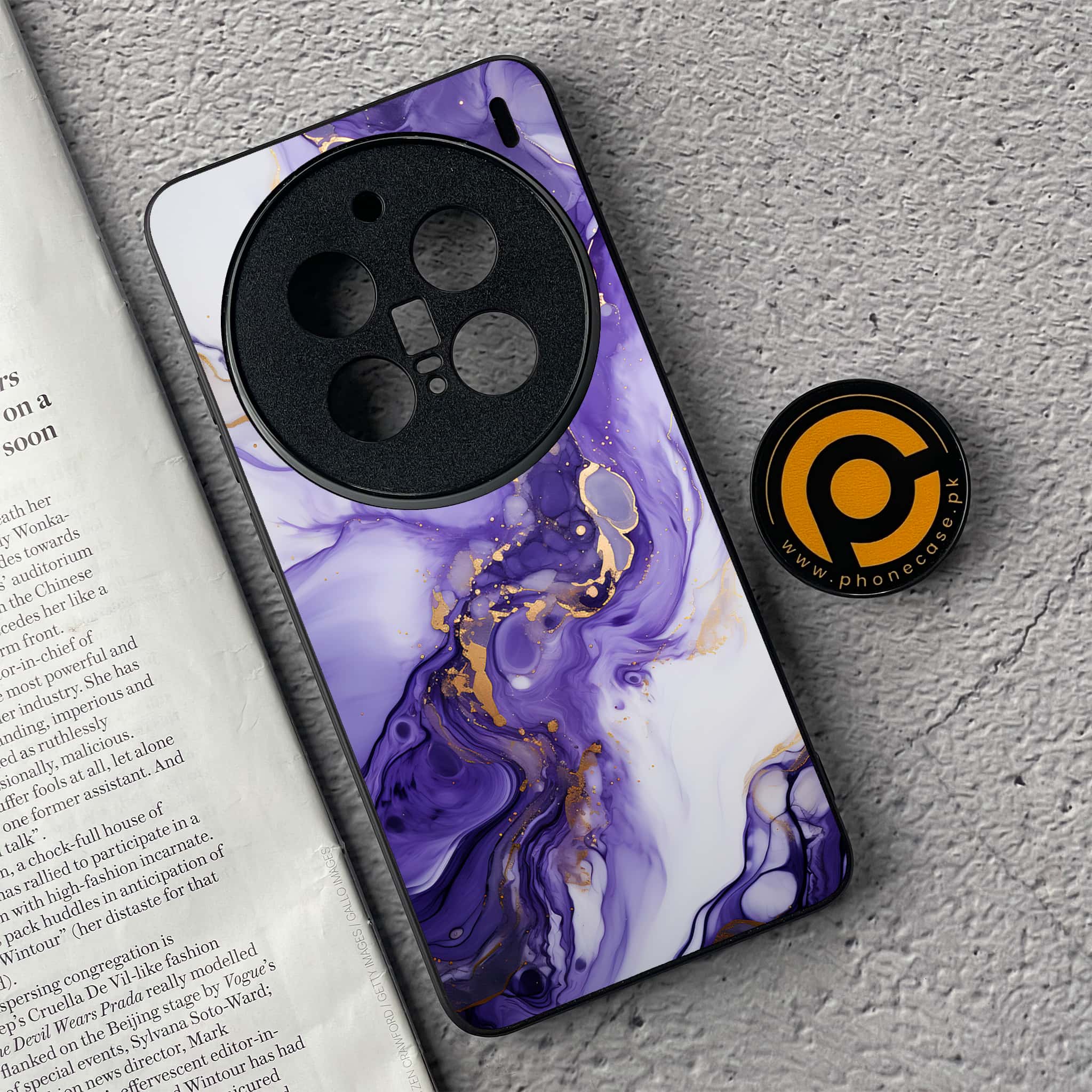 Vivo X200 Pro - Liquid Marble 2.0 Series - Premium Metal  Printed soft Bumper shock Proof Case