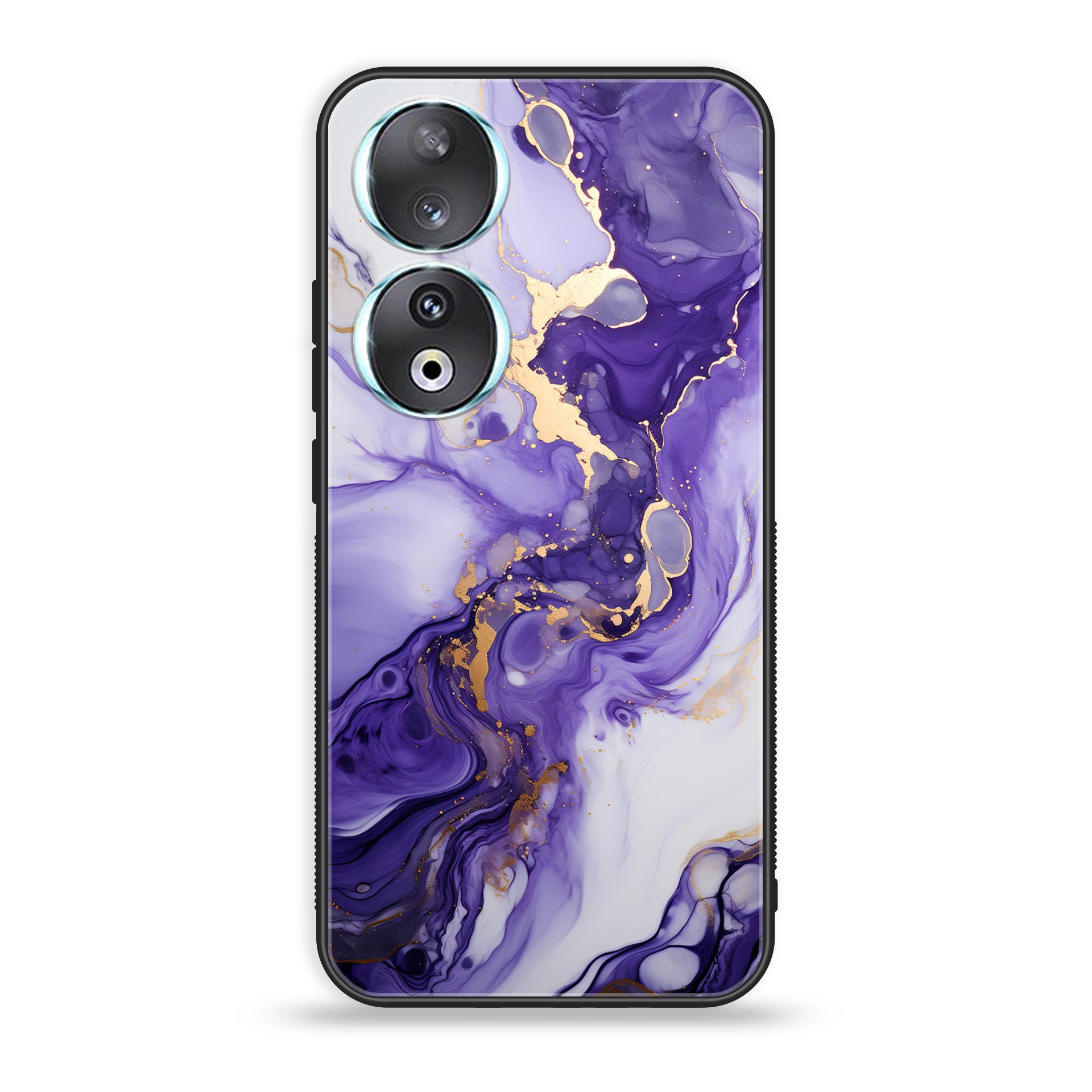 Huawei Honor 90 - Liquid Marble 2.0 Series - Premium Printed Glass soft Bumper shock Proof Case