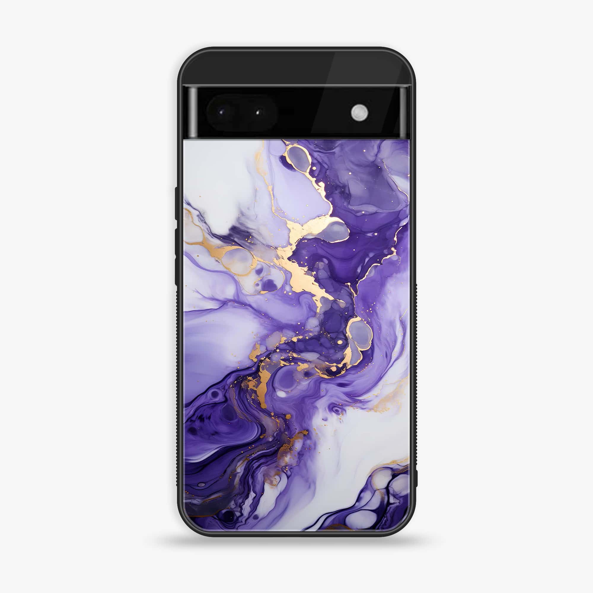 Google Pixel 6A - Liquid Marble 2.0 Series - Premium Metal Printed soft Bumper Shock Proof Case