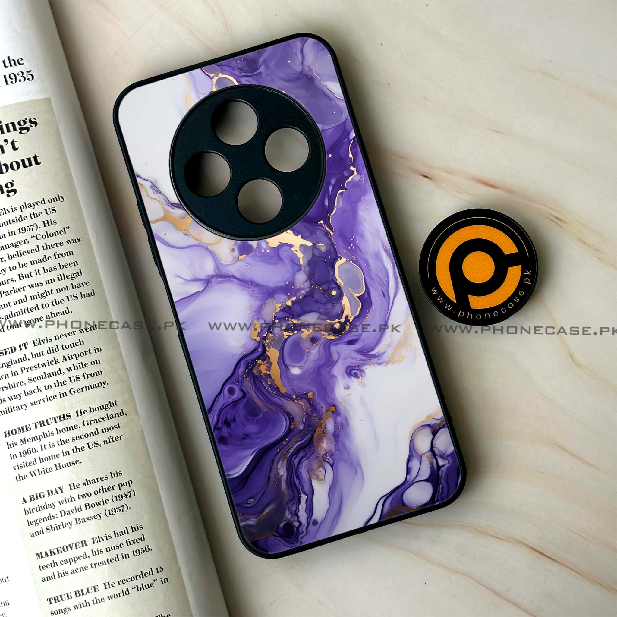 Oppo F27 Pro - Liquid Marble 2.0 Series - Premium Metal Printed soft Bumper Shock Proof Case