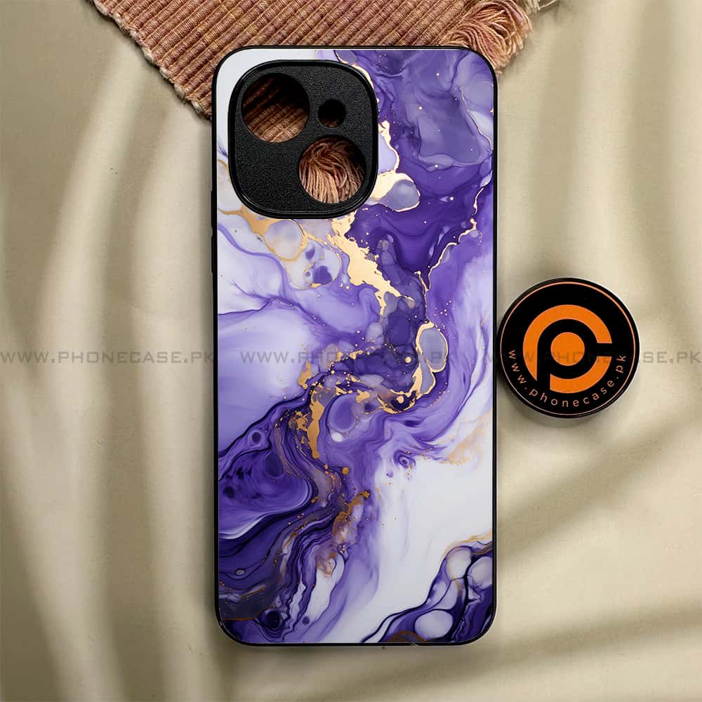 Tecno Spark 40C - Liquid Marble 2.0 Series - Premium Metal Printed soft Bumper shock Proof Case