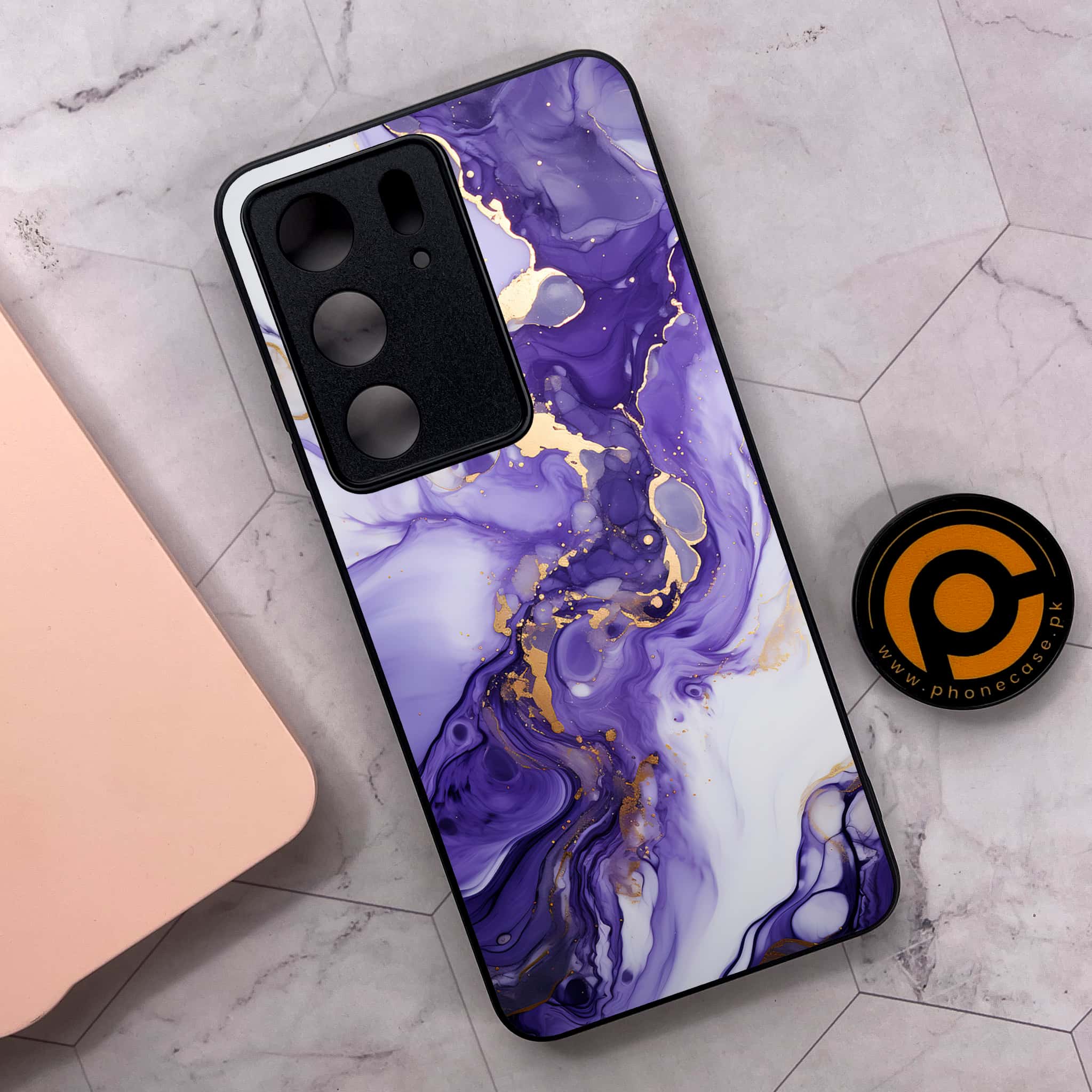 Realme C75x 4G - Liquid Marble 2.0 Series - Premium Metal Printed soft Bumper shock Proof Case