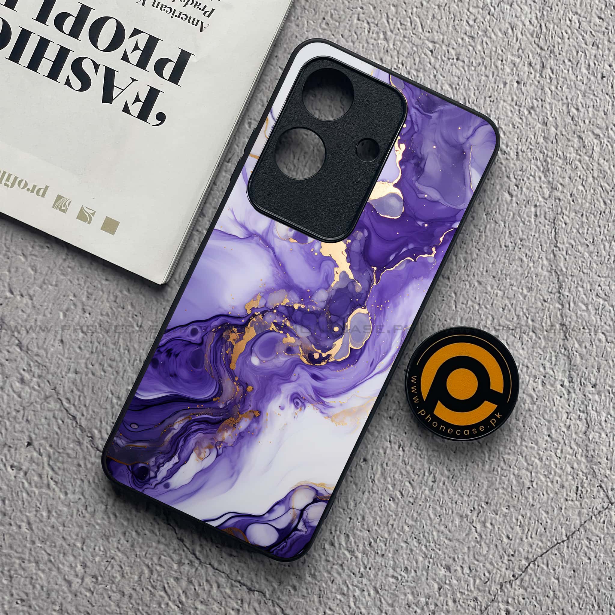 Realme Note 60x - Liquid Marble 2.0 Series - Premium Metal  Printed soft Bumper shock Proof Case