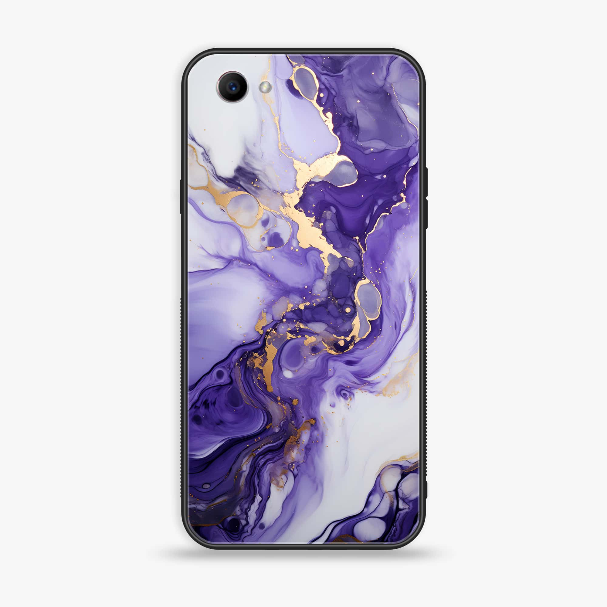 Oppo F7 Youth - Liquid Marble 2.0 Series - Premium Printed Glass soft Bumper shock Proof Case