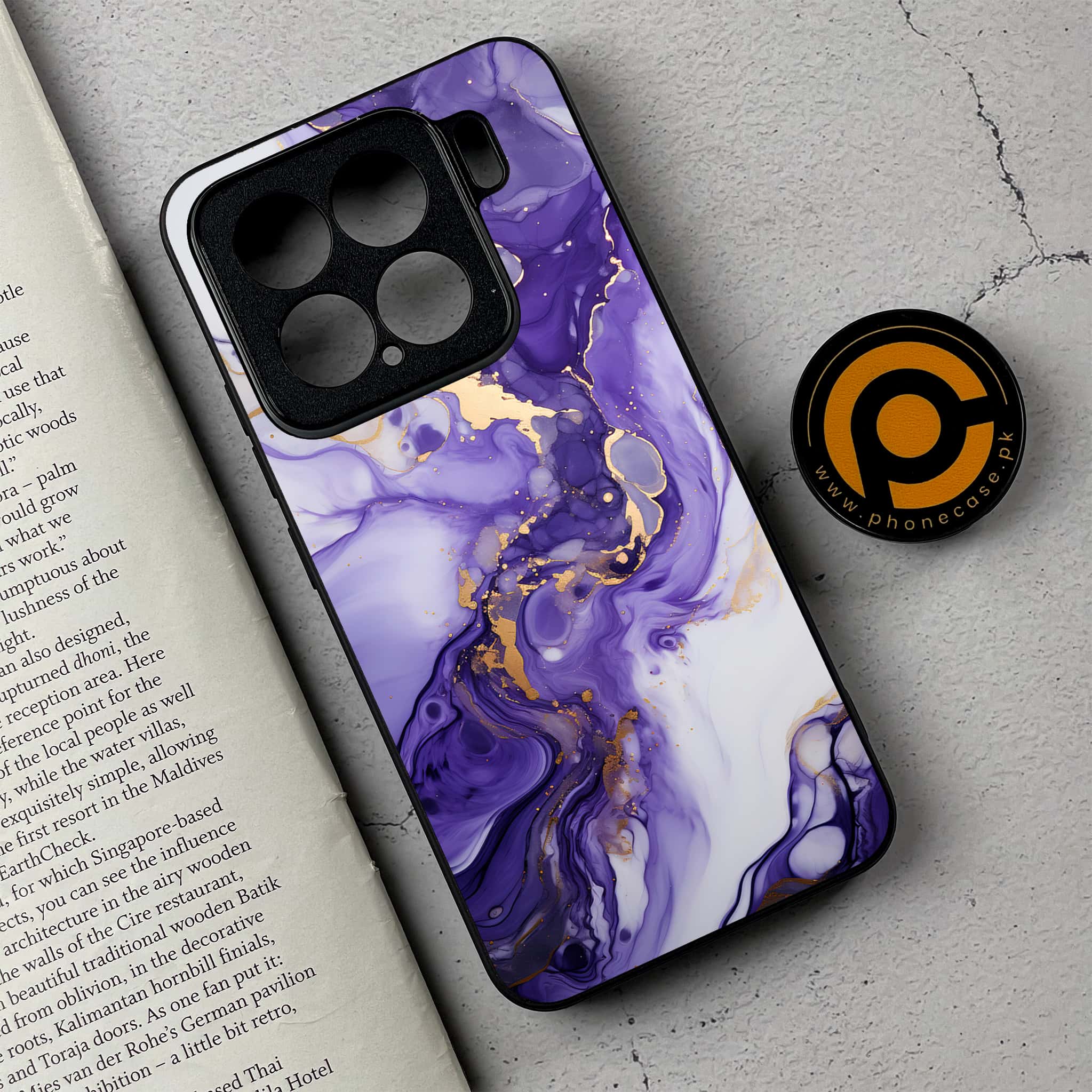 Xiaomi 15 - Liquid Marble 2.0 Series - Premium Metal Printed soft Bumper shock Proof Case