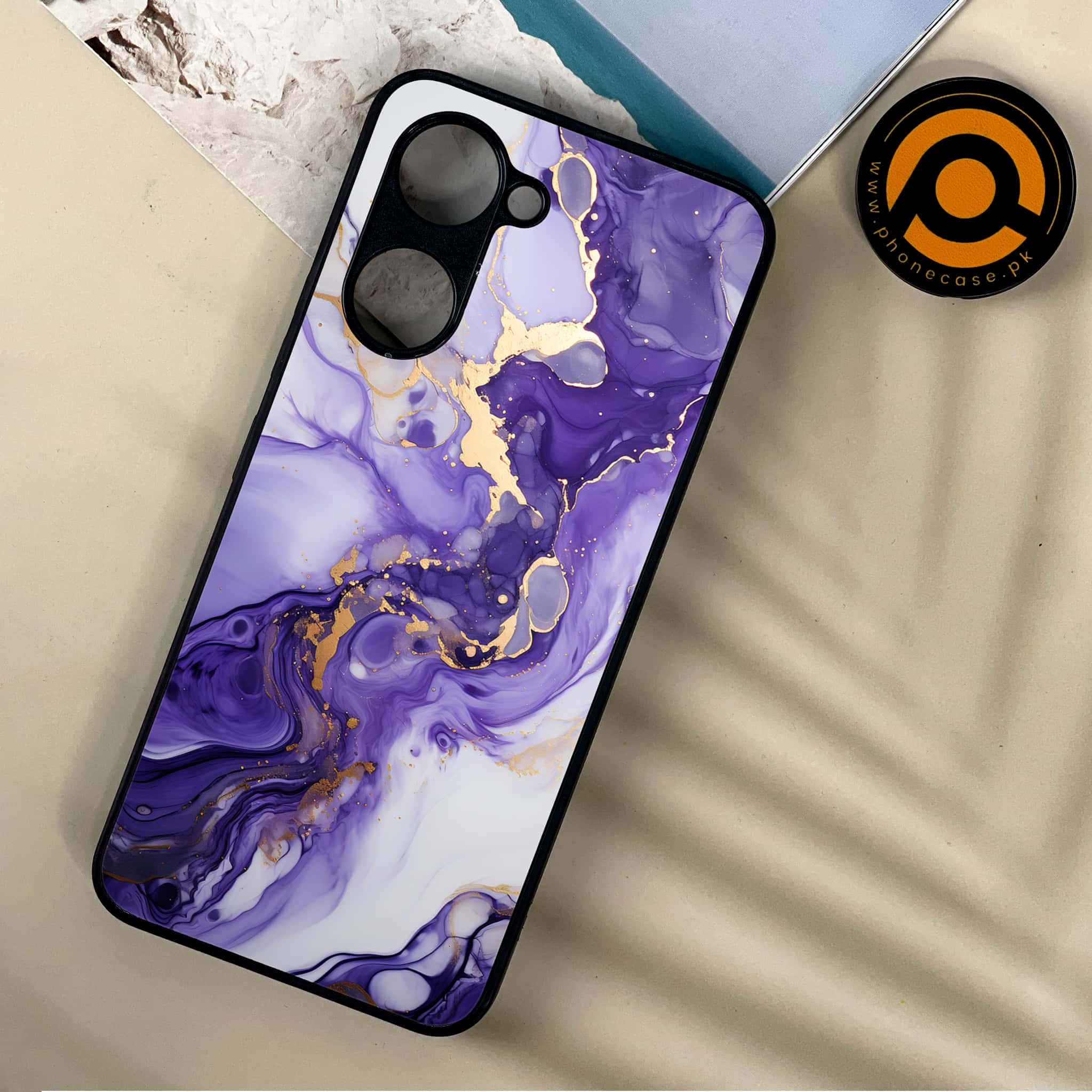 Vivo Y03 - Liquid Marble 2.0 Series - Premium Printed Metal soft Bumper shock Proof Case