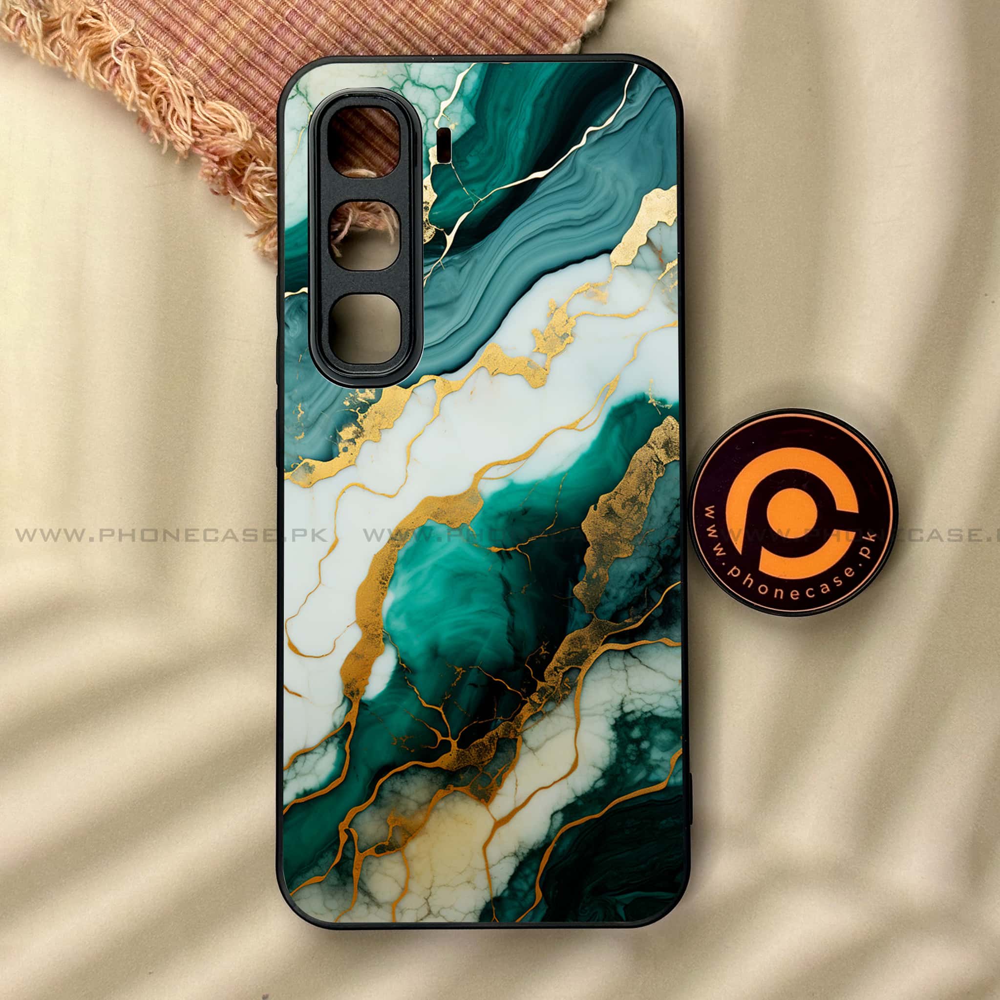 Infinix Hot 60 Pro - Liquid Marble 2.0 Series - Premium Metal Printed soft Bumper shock Proof Case