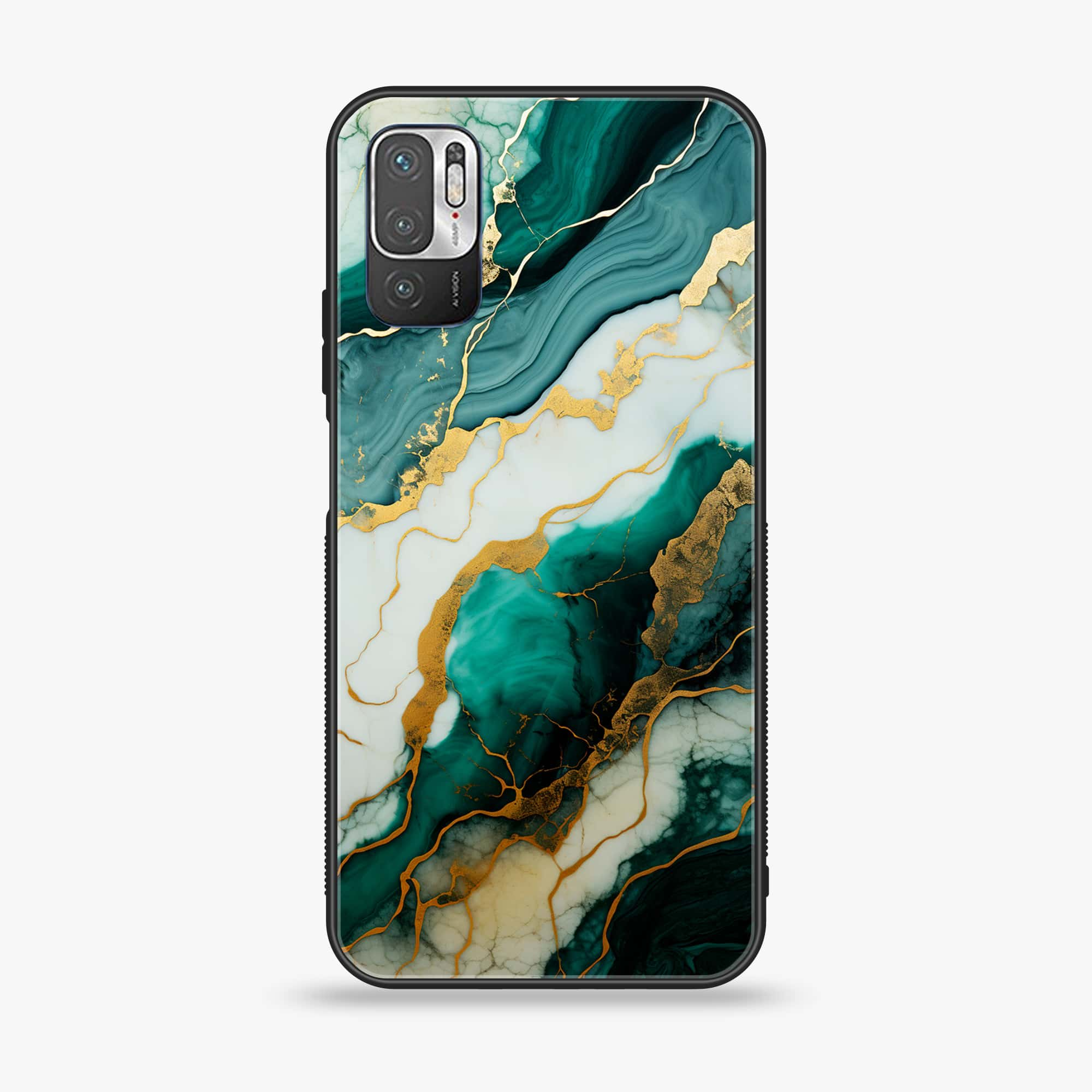 Xiaomi Redmi Note 10 5G - Liquid Marble 2.0 Series - Premium Printed Glass soft Bumper shock Proof Case