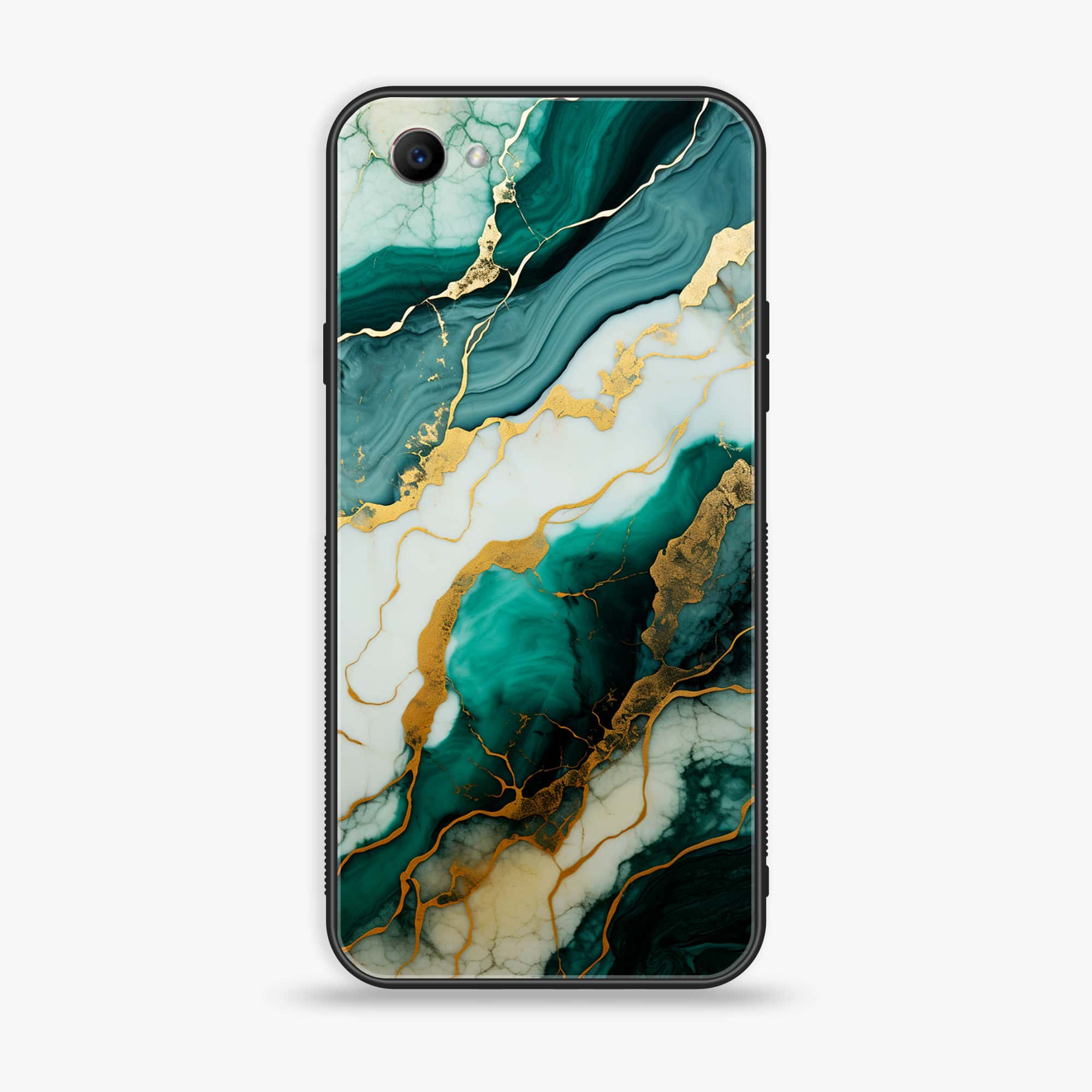 Oppo F7 Youth - Liquid Marble 2.0 Series - Premium Printed Glass soft Bumper shock Proof Case