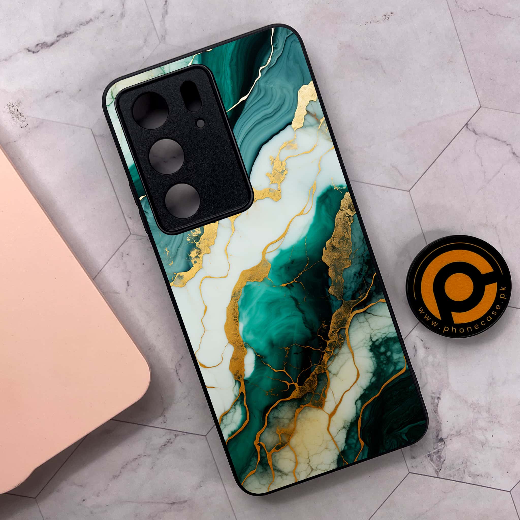 Realme C75x 4G - Liquid Marble 2.0 Series - Premium Metal Printed soft Bumper shock Proof Case
