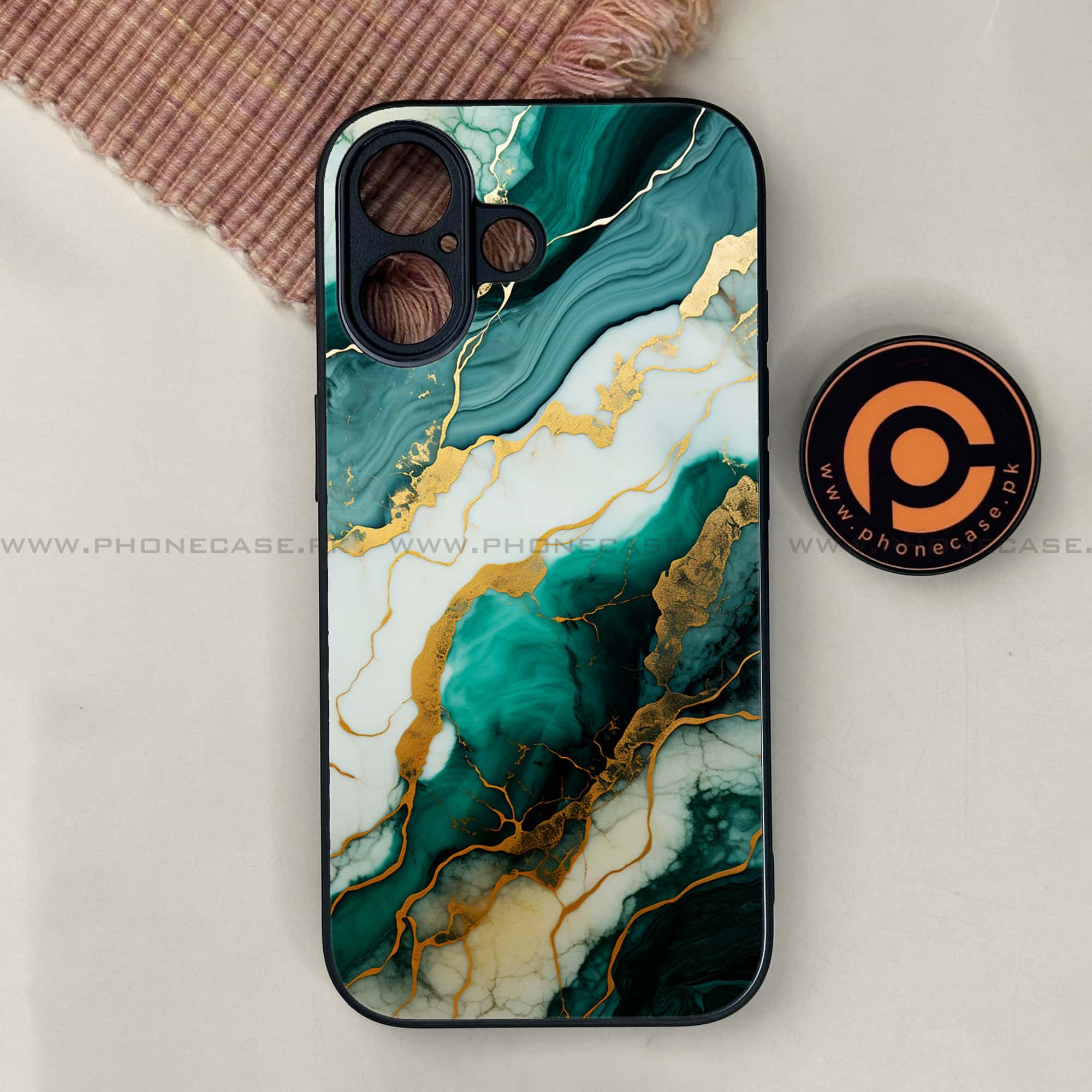 iPhone 17 - Liquid Marble 2.0 Series - Premium Printed Glass soft Bumper shock Proof Case