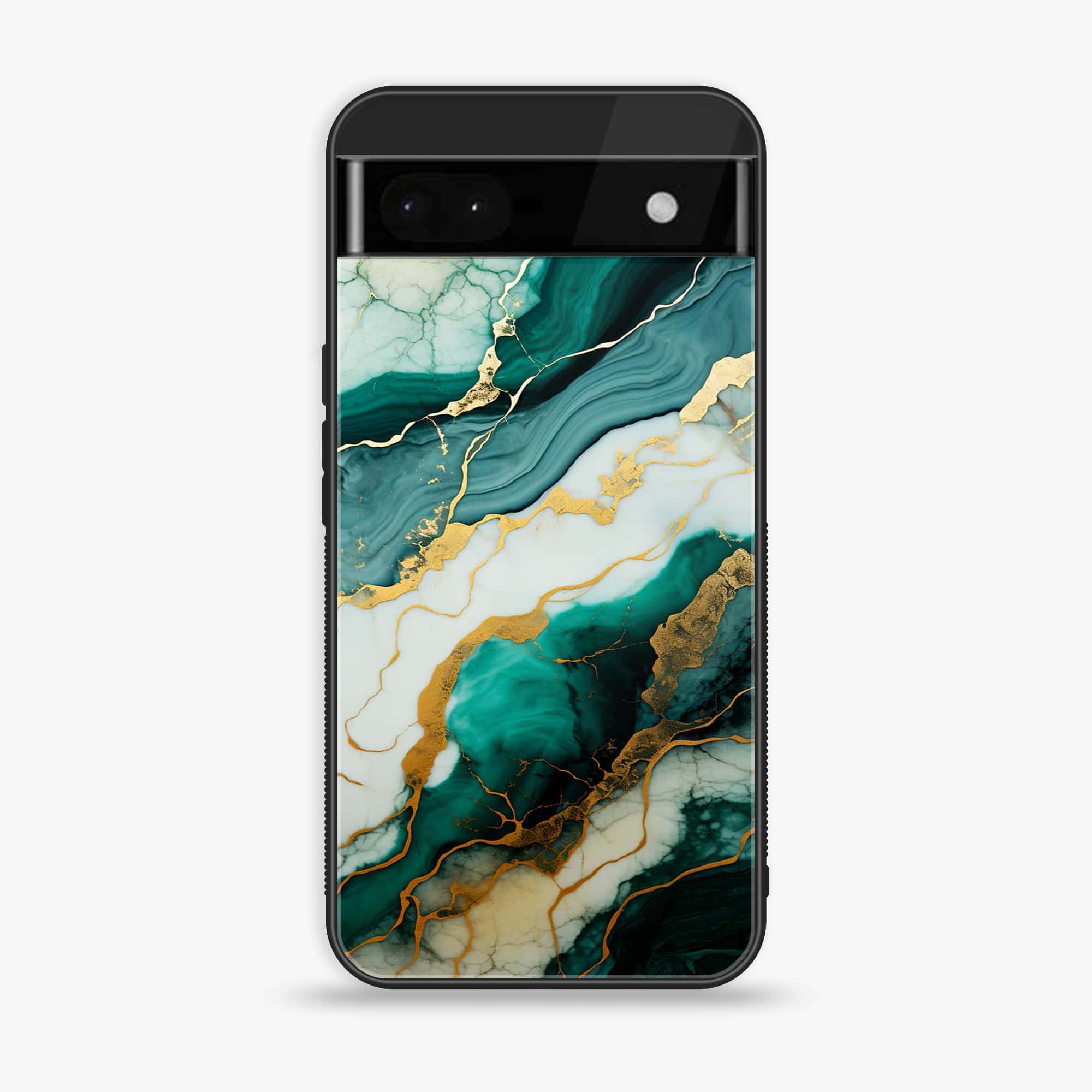Google Pixel 6A - Liquid Marble 2.0 Series - Premium Metal Printed soft Bumper Shock Proof Case