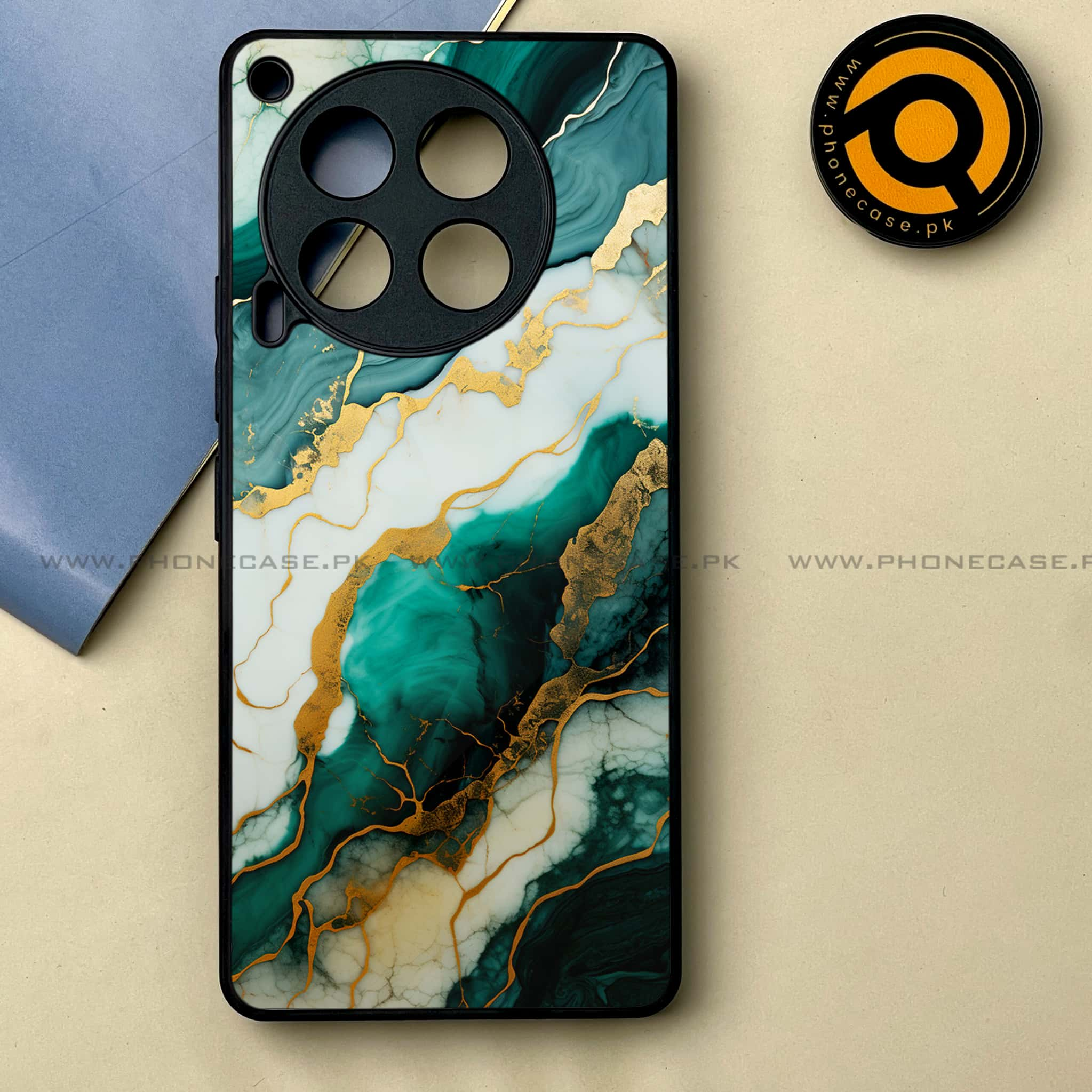 Tecno Camon 30 - Liquid Marble 2.0 Series -  Premium Printed Metal soft Bumper shock Proof Case