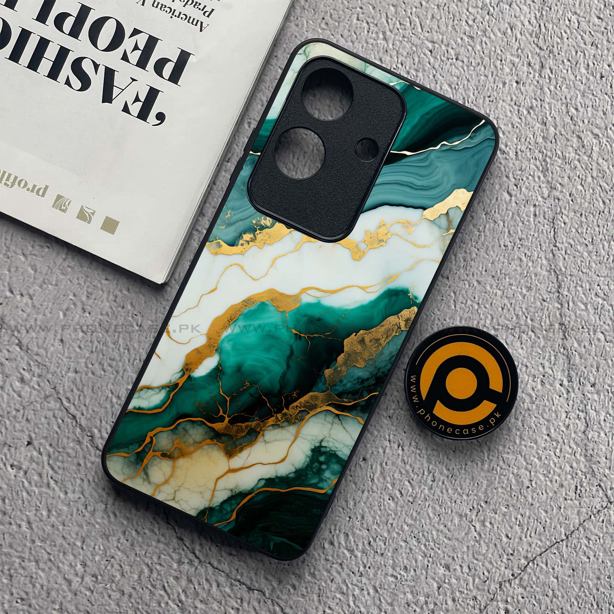 Realme Note 60x - Liquid Marble 2.0 Series - Premium Metal  Printed soft Bumper shock Proof Case