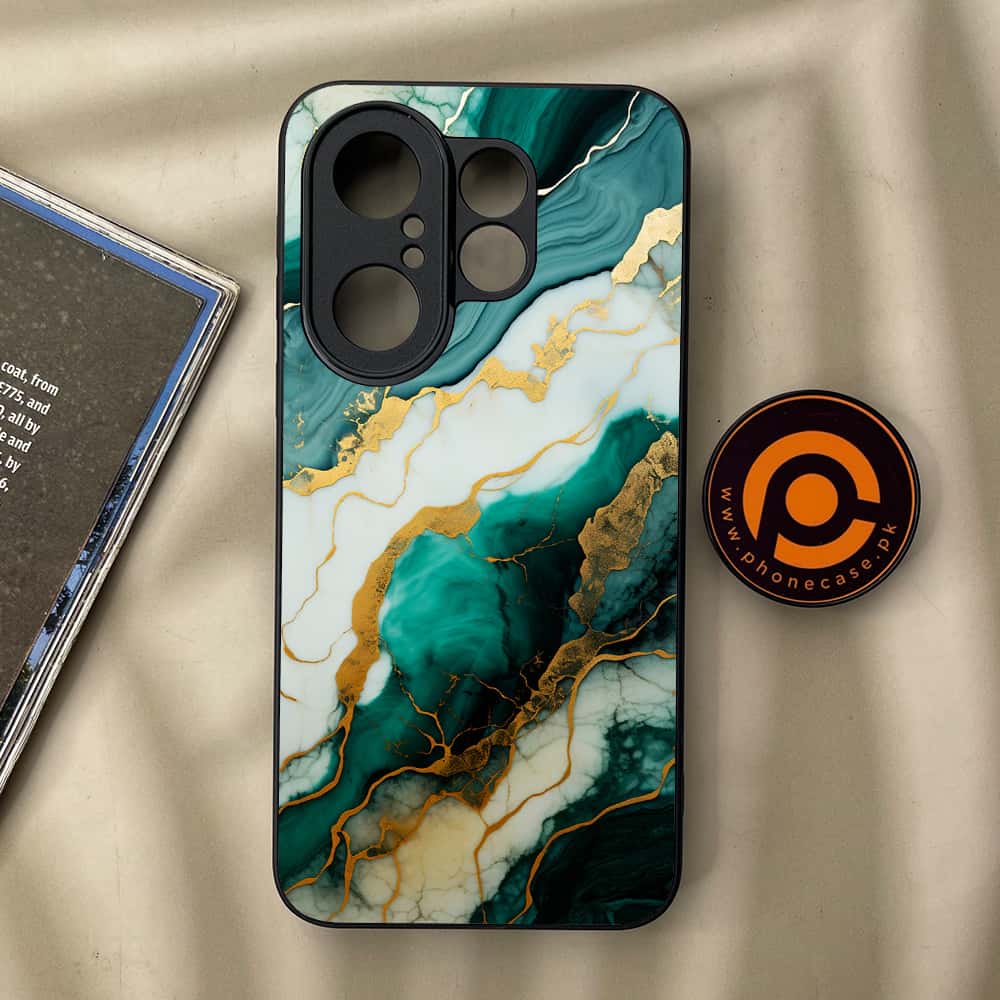 Vivo X200 FE - Liquid Marble 2.0 Series - Premium Metal Printed soft Bumper Shock Proof Case