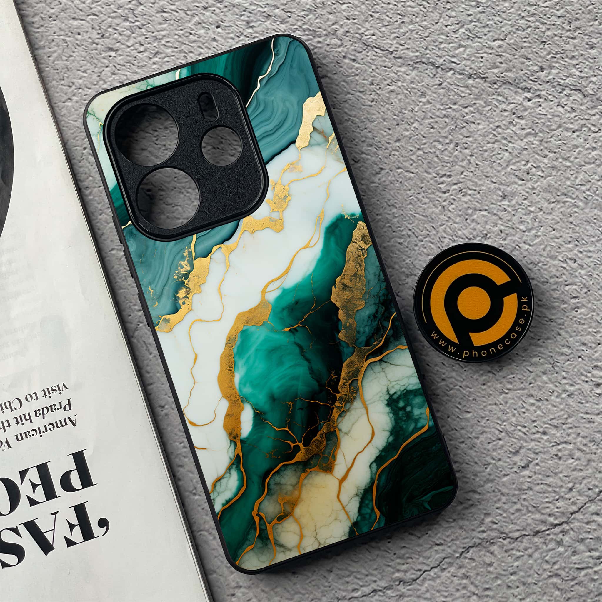 Xiaomi Redmi Note 14 - Liquid Marble 2.0 Series - Premium Printed Glass soft Bumper shock Proof Case