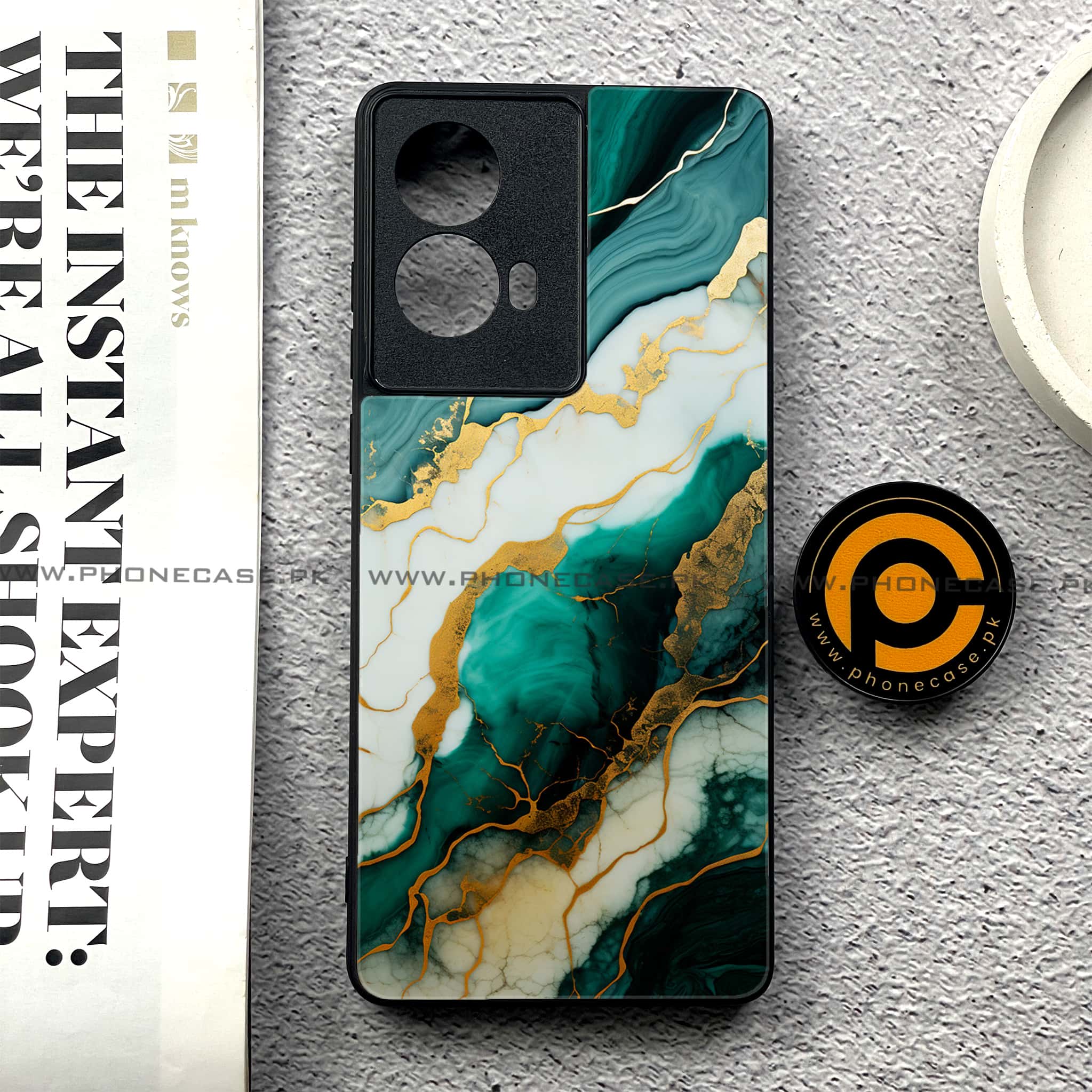 Moto G85 - Liquid Marble 2.0 Series - Premium Printed Glass soft Bumper shock Proof Case