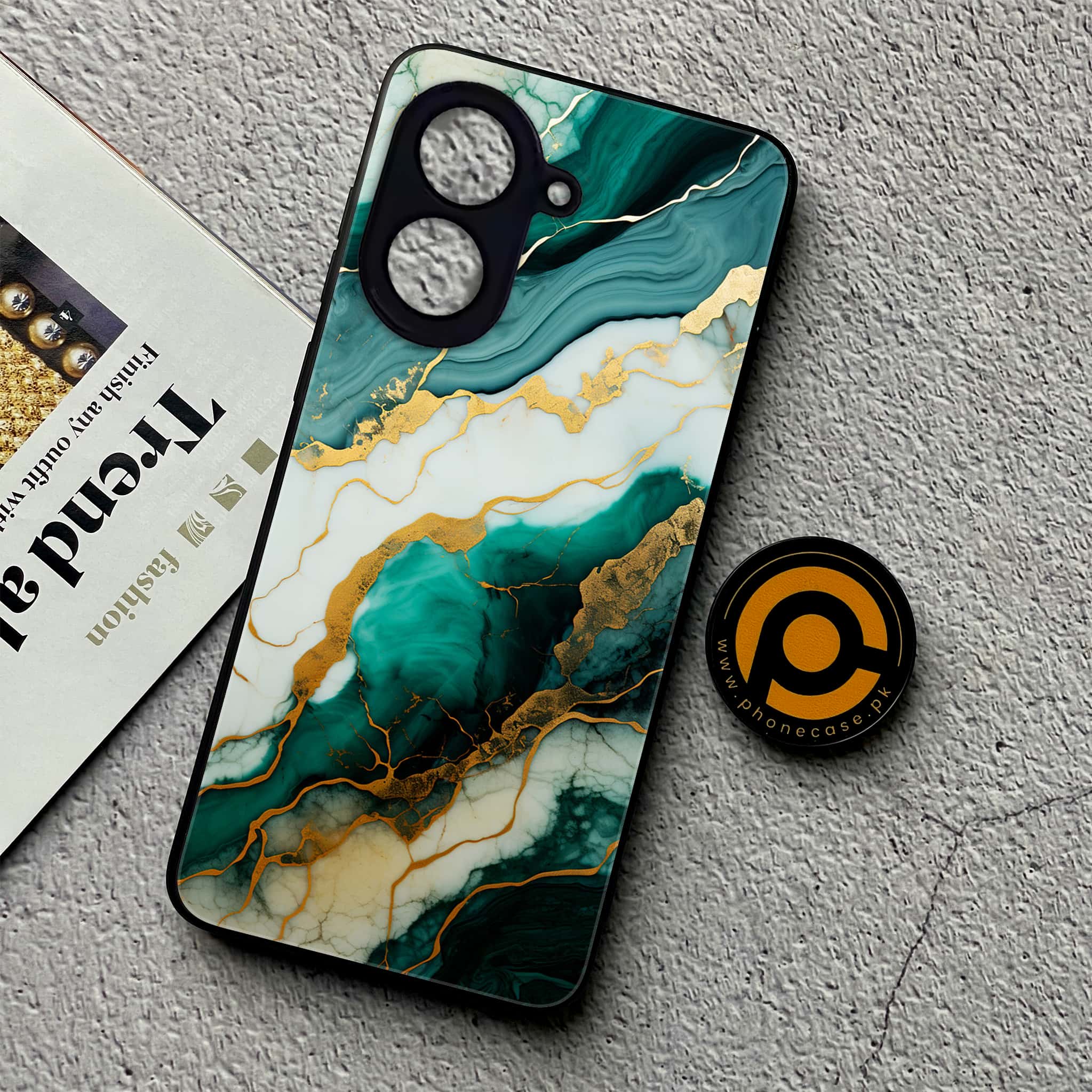 Xiaomi Redmi A5 - Liquid Marble 2.0 Series - Premium Metal Printed soft Bumper shock Proof Case