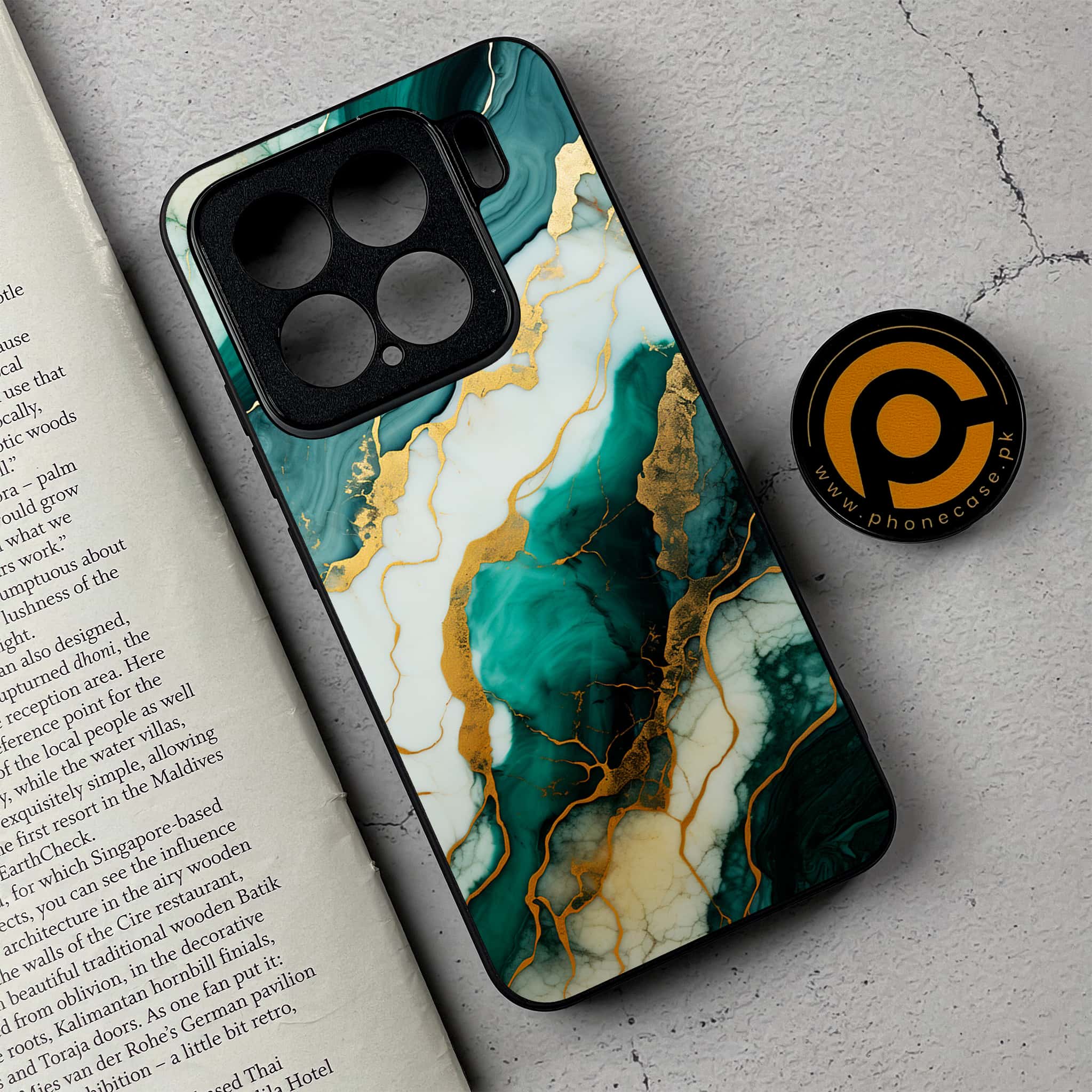 Xiaomi 15 - Liquid Marble 2.0 Series - Premium Metal Printed soft Bumper shock Proof Case