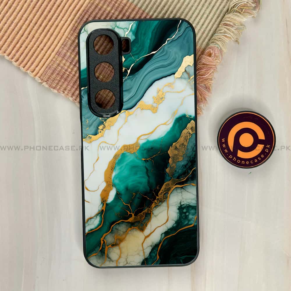 Infinix Hot 60i - Liquid Marble 2.0 Series - Premium Metal Printed soft Bumper shock Proof Case