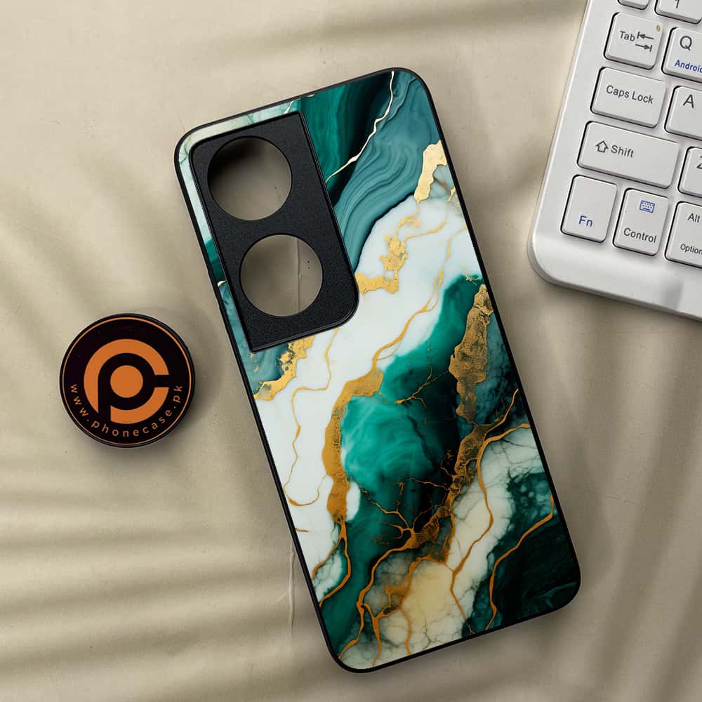 Honor X7b - Liquid Marble 2.0 Series - Premium Metal  Printed soft Bumper shock Proof Case