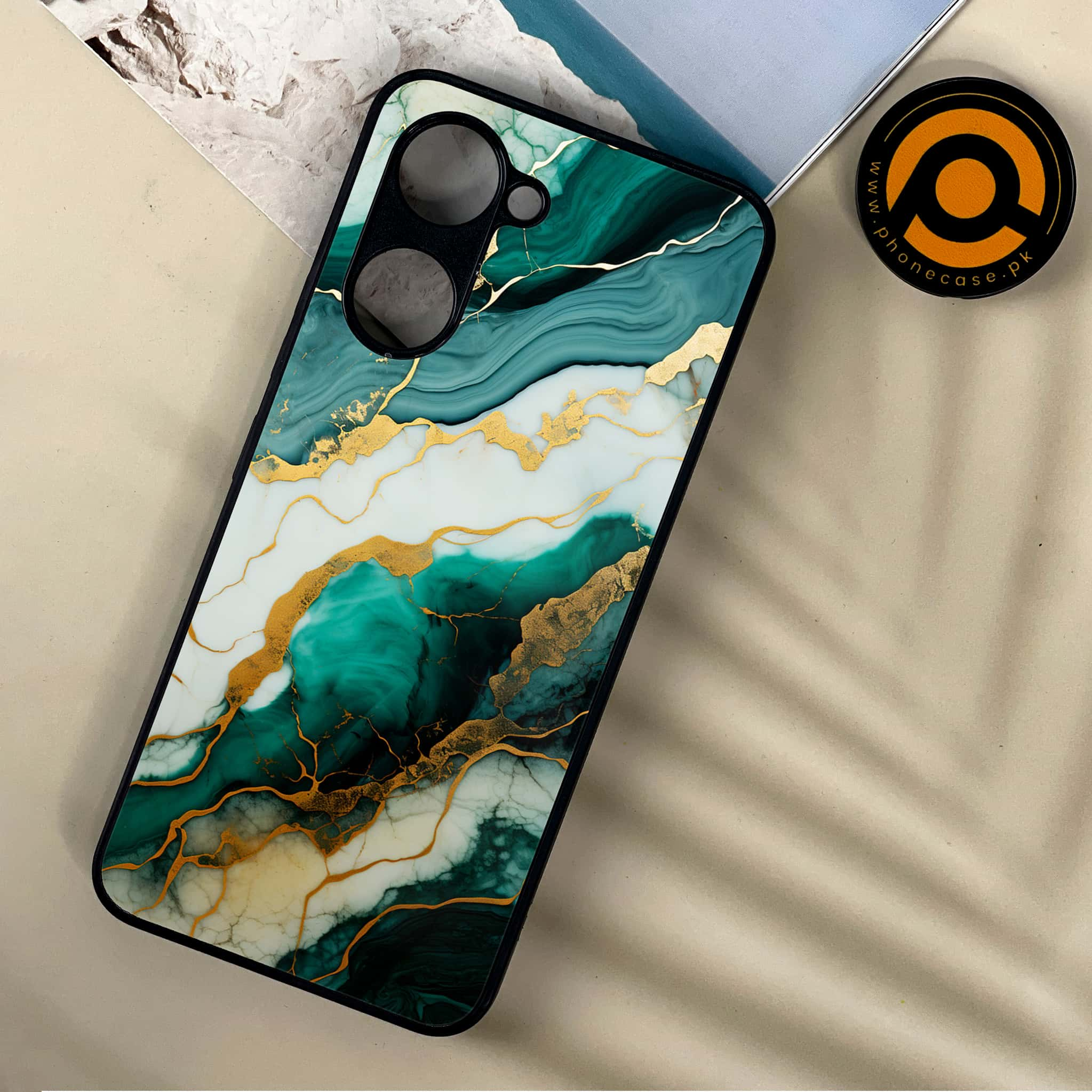 Vivo Y03 - Liquid Marble 2.0 Series - Premium Printed Metal soft Bumper shock Proof Case