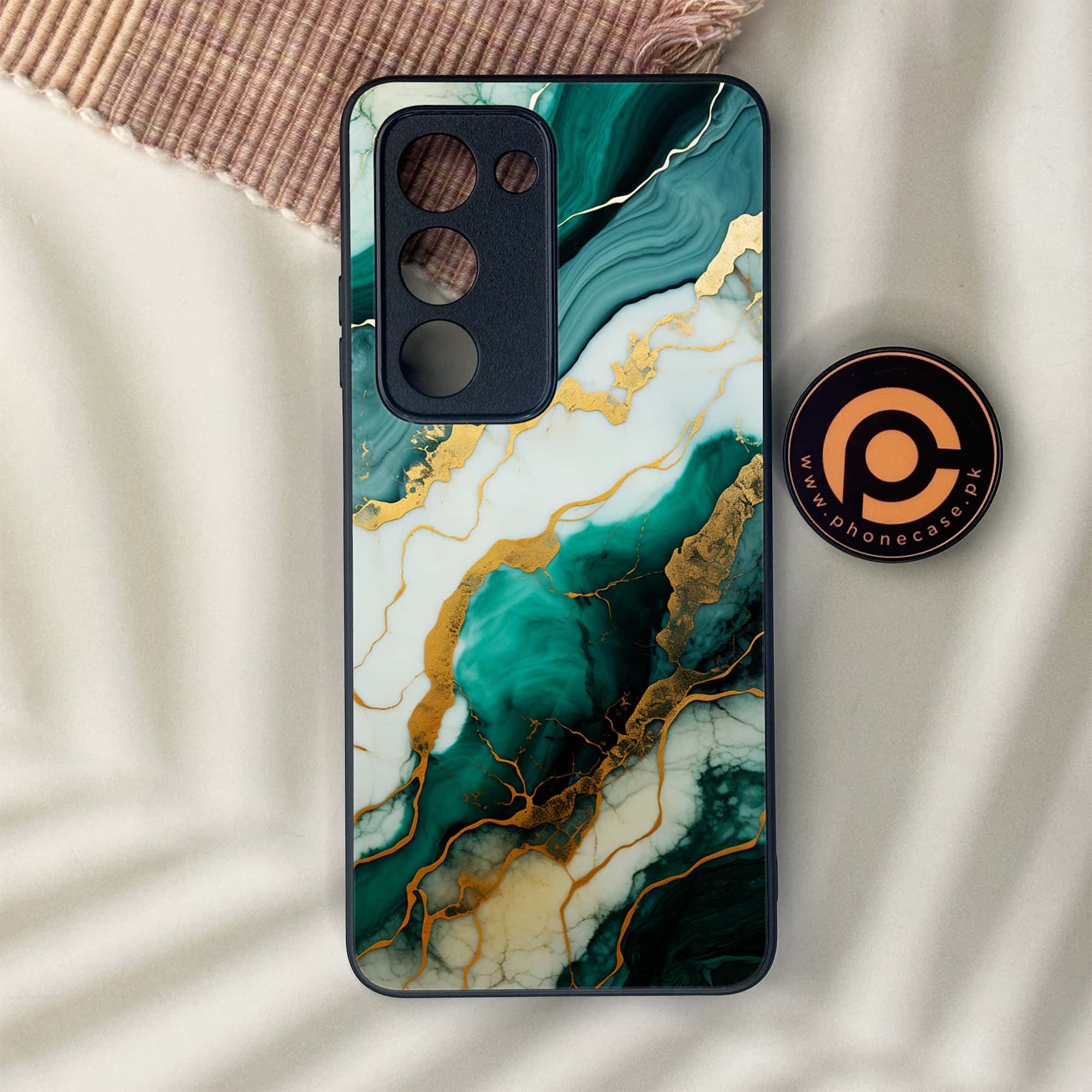 Oppo A5 2025 - Liquid Marble 2.0 Series - Premium Metal Printed soft Bumper shock Proof Case