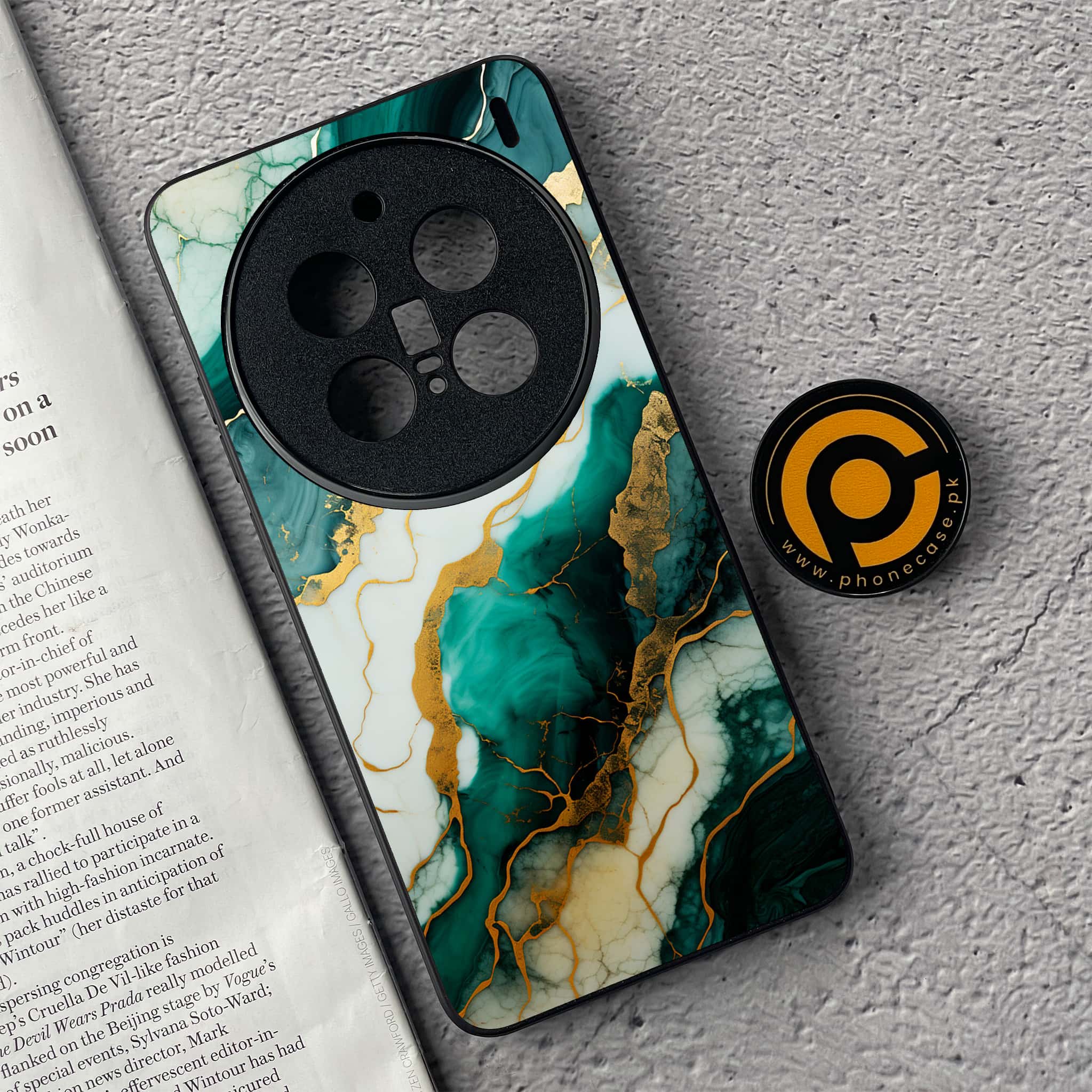 Vivo X200 Pro - Liquid Marble 2.0 Series - Premium Metal  Printed soft Bumper shock Proof Case