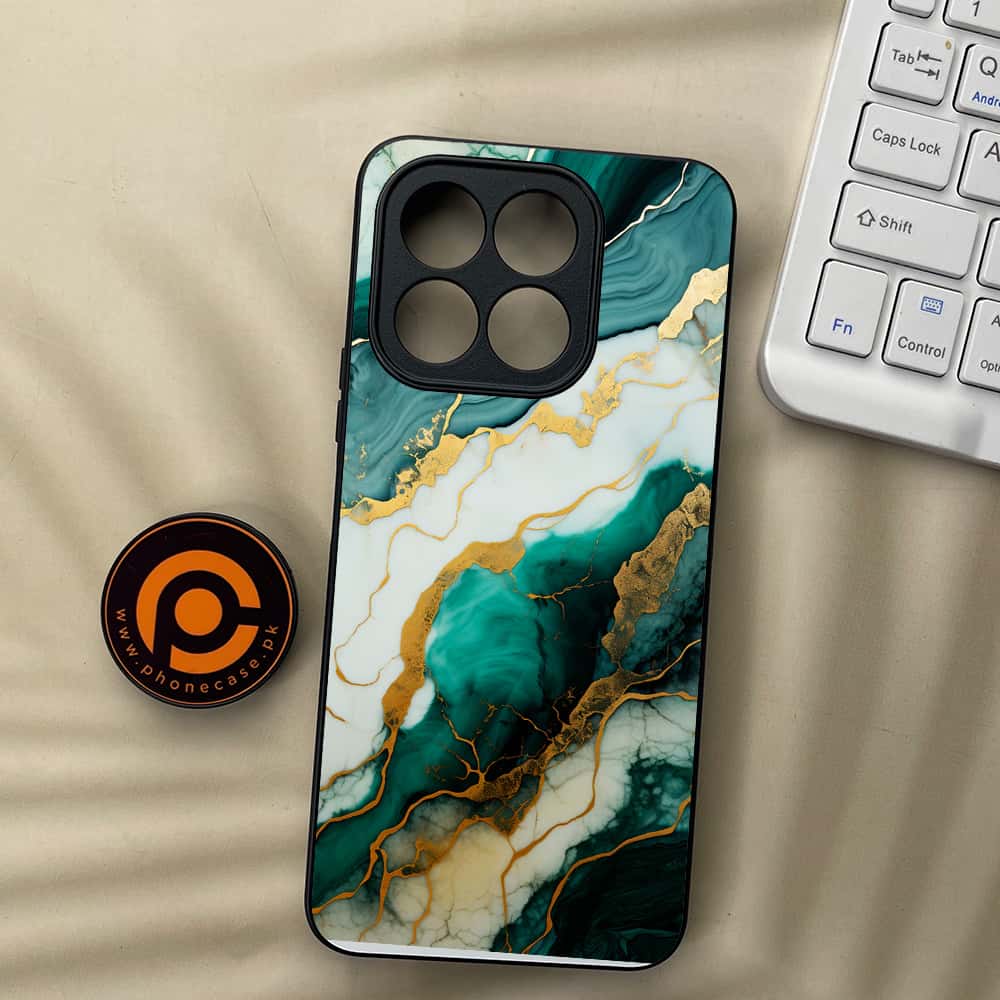 Honor X5b Plus - Liquid Marble 2.0 Series - Premium Metal  Printed soft Bumper shock Proof Case
