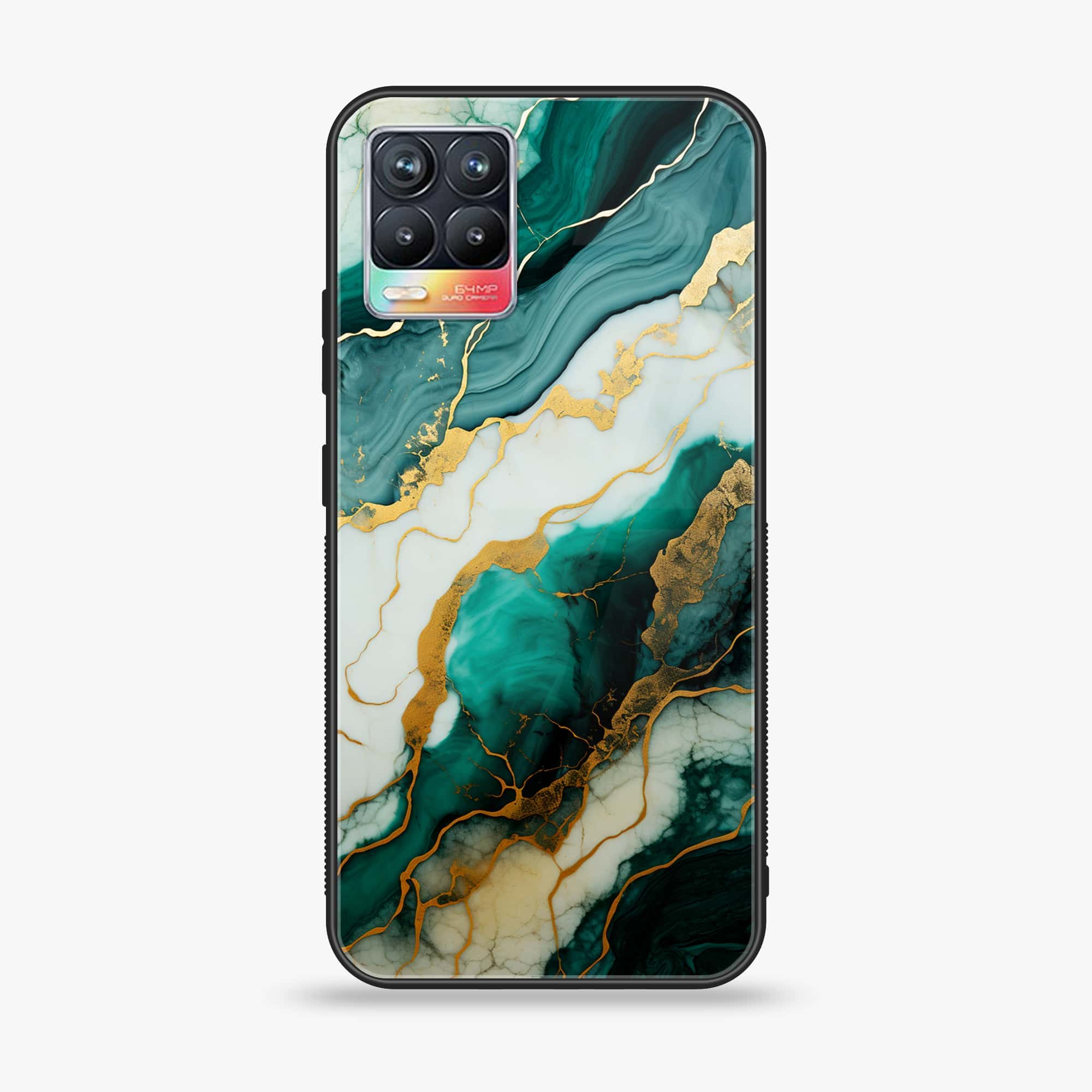 Realme 8 Pro - Liquid Marble 2.0 Series - Premium Printed Glass soft Bumper shock Proof Case