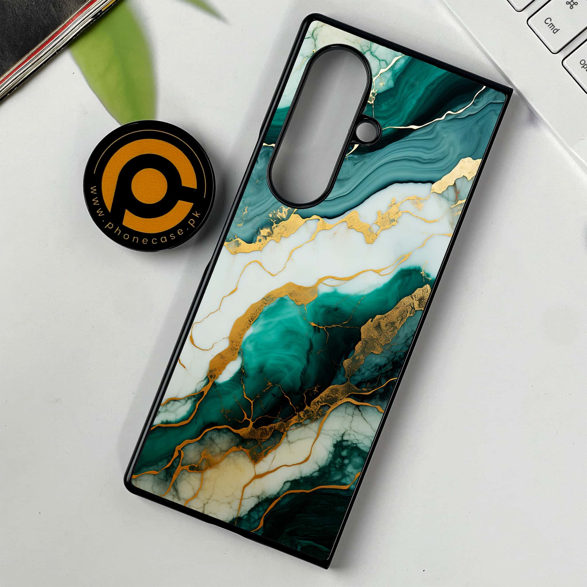 Samsung Galaxy Z Fold 7 - Liquid Marble 2.0 Series - Premium Metal Printed soft Bumper shock Proof Case