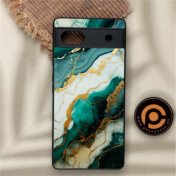 Google Pixel 6A - Liquid Marble 2.0 Design 3- Premium Metal Printed soft Bumper Shock Proof Case CS-44428